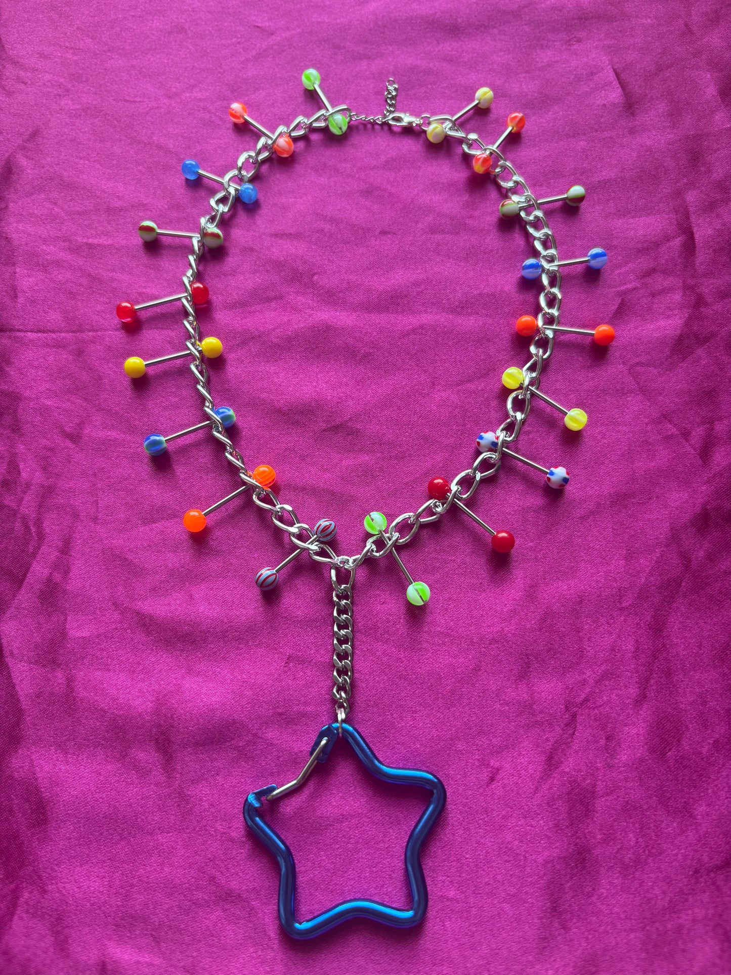 Dizzy Star Carabiner Piercing Necklace