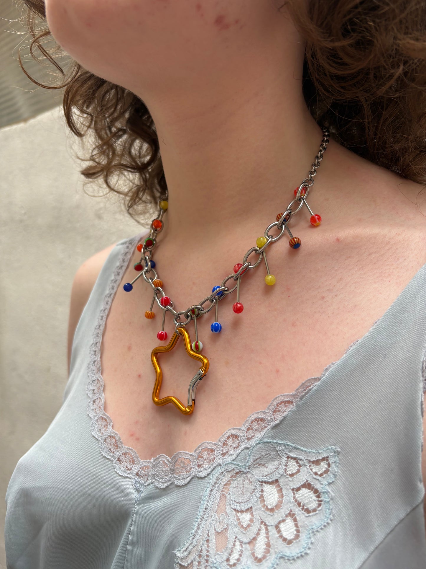 Circus Star Carabiner Piercing Necklace