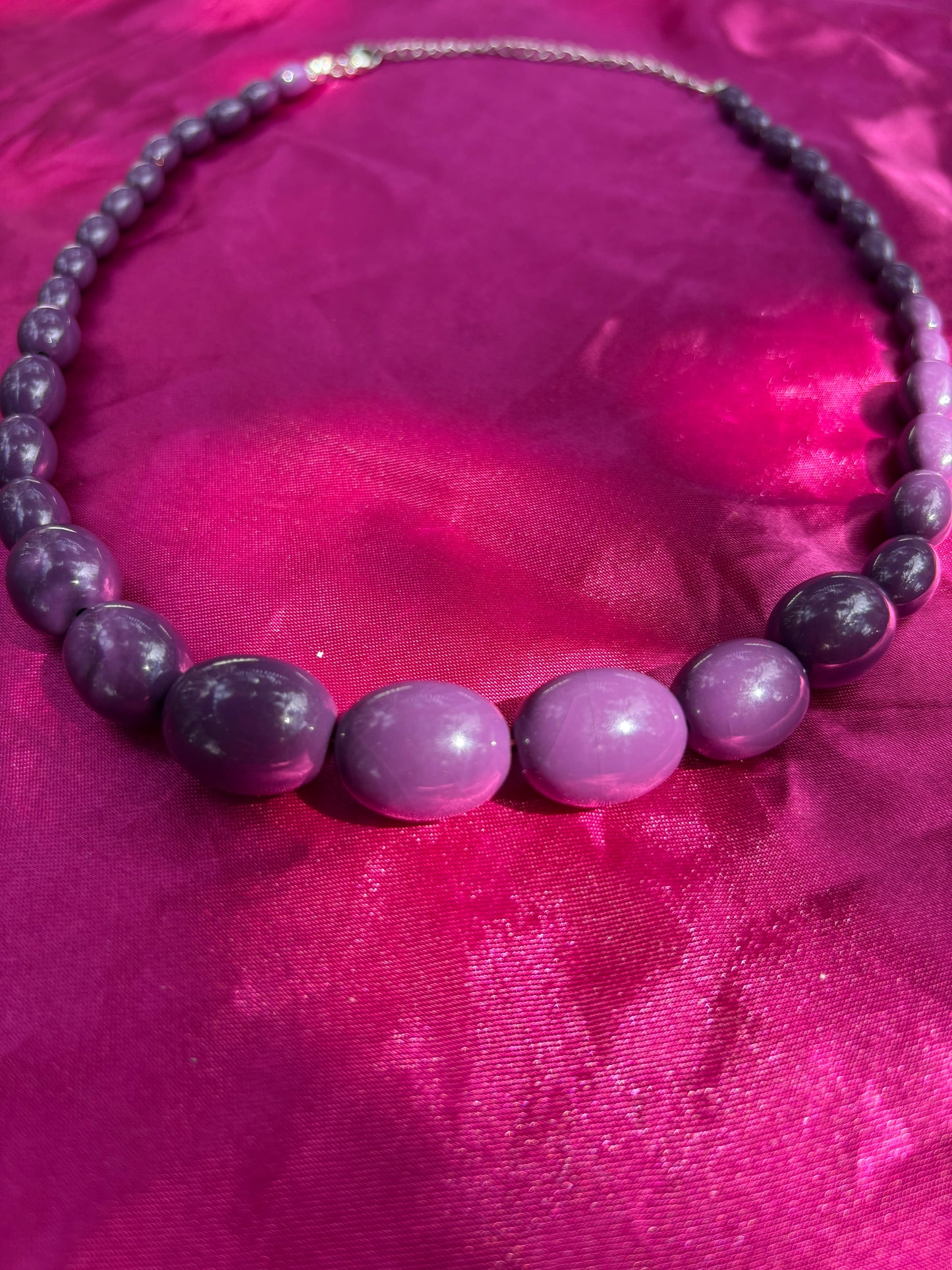 Lily's Purple Plastic Necklace