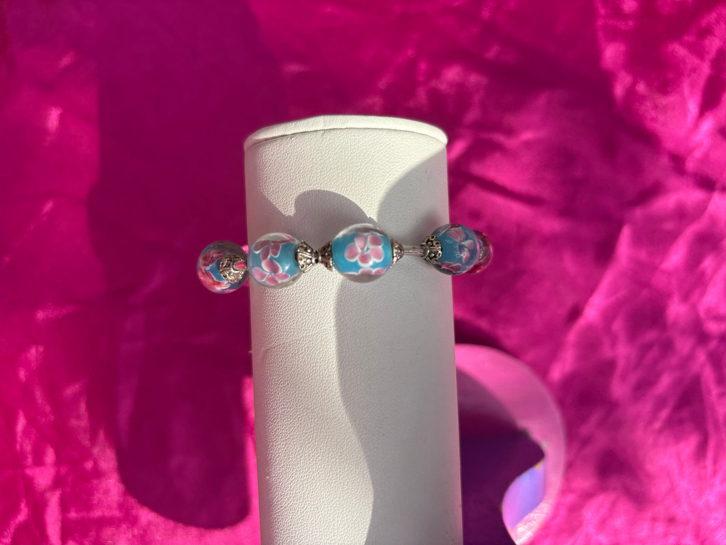 Floral Glass Bracelet
