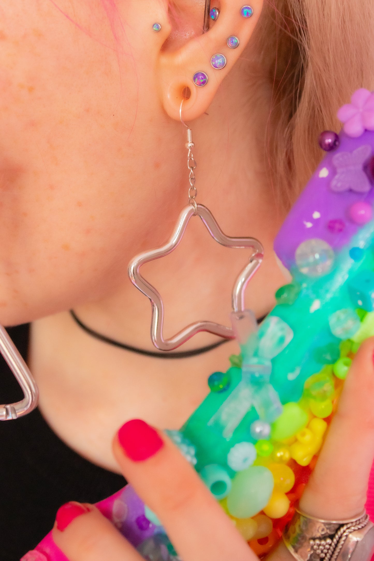 Carabiner Earrings - Stars