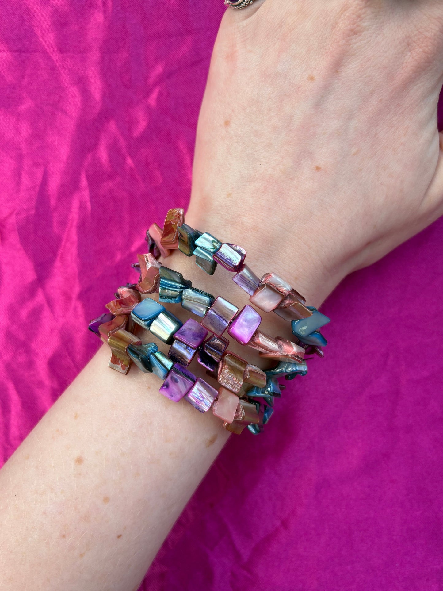 Multicolored mermaid bracelet