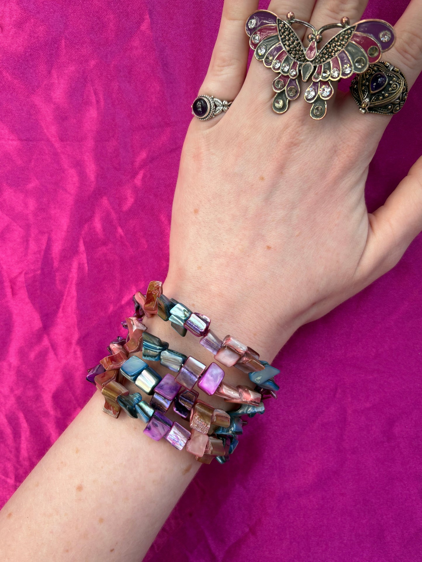 Multicolored mermaid bracelet