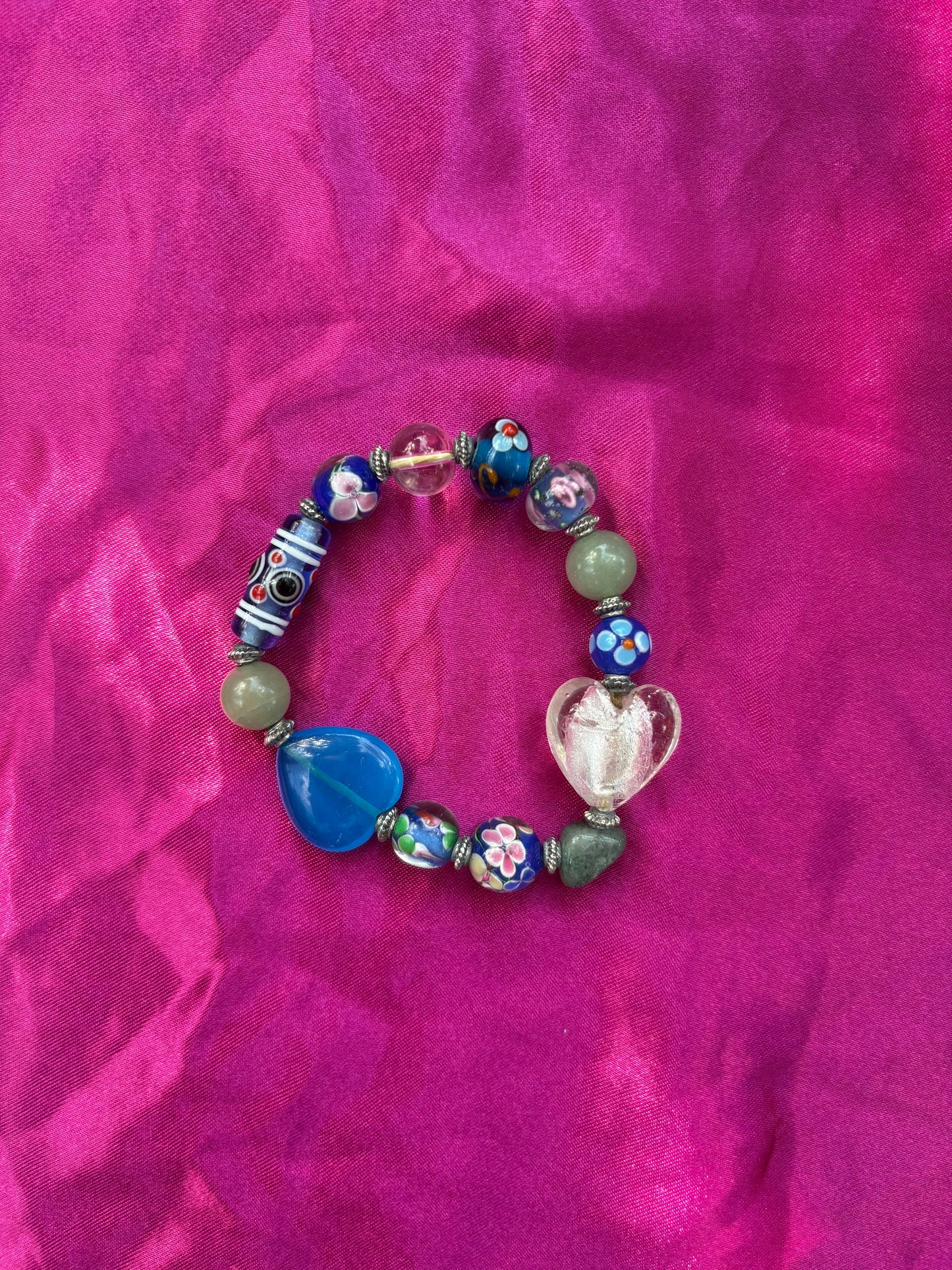 Beaded heart bracelet
