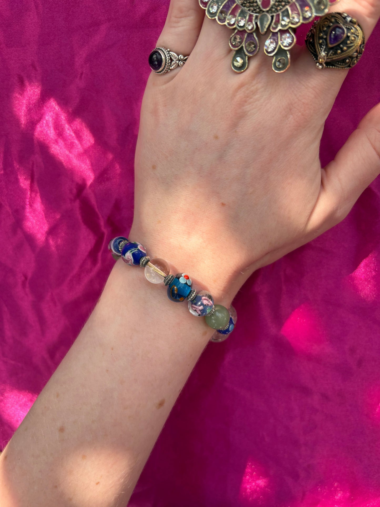 Beaded heart bracelet