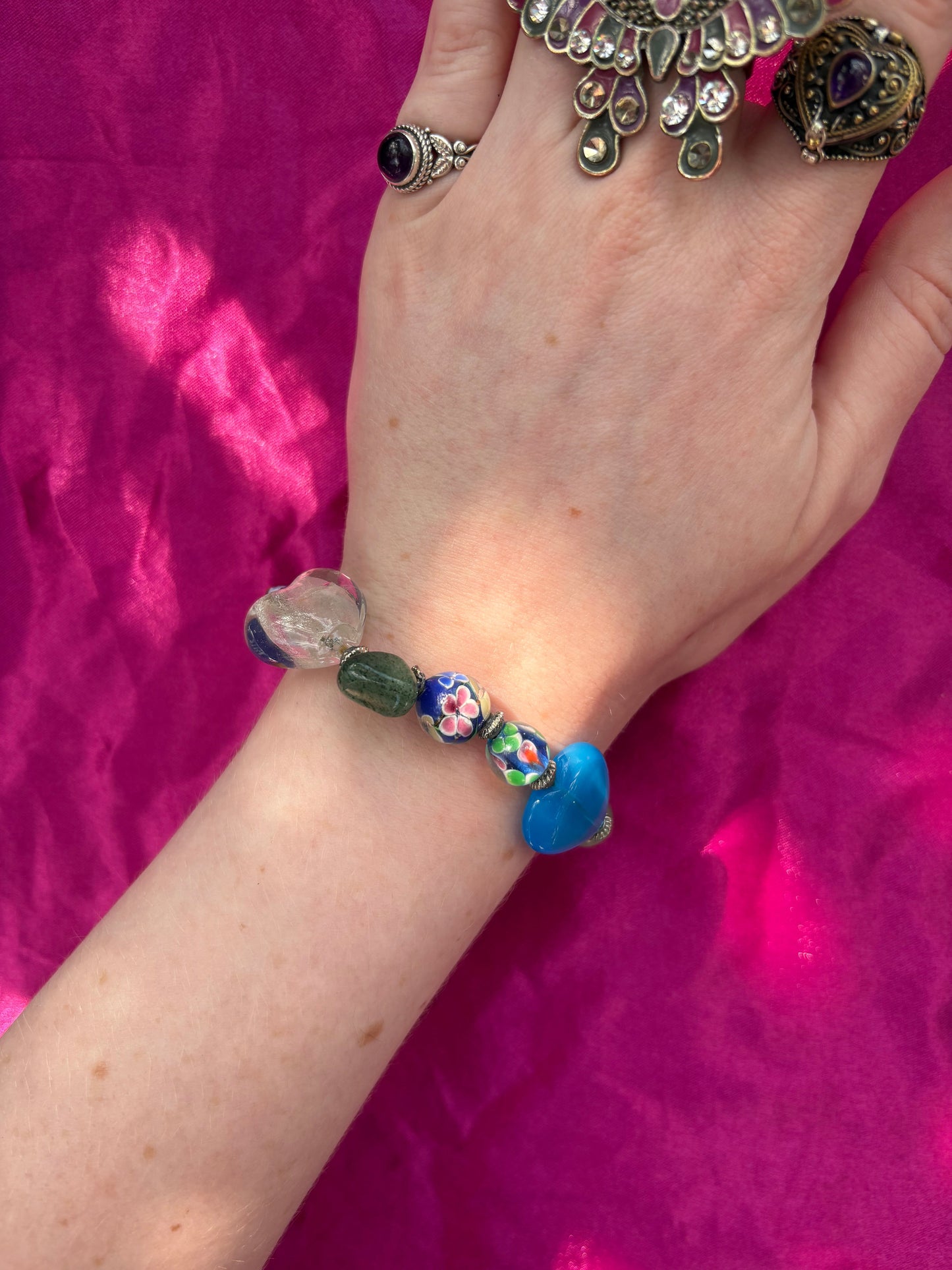 Beaded heart bracelet