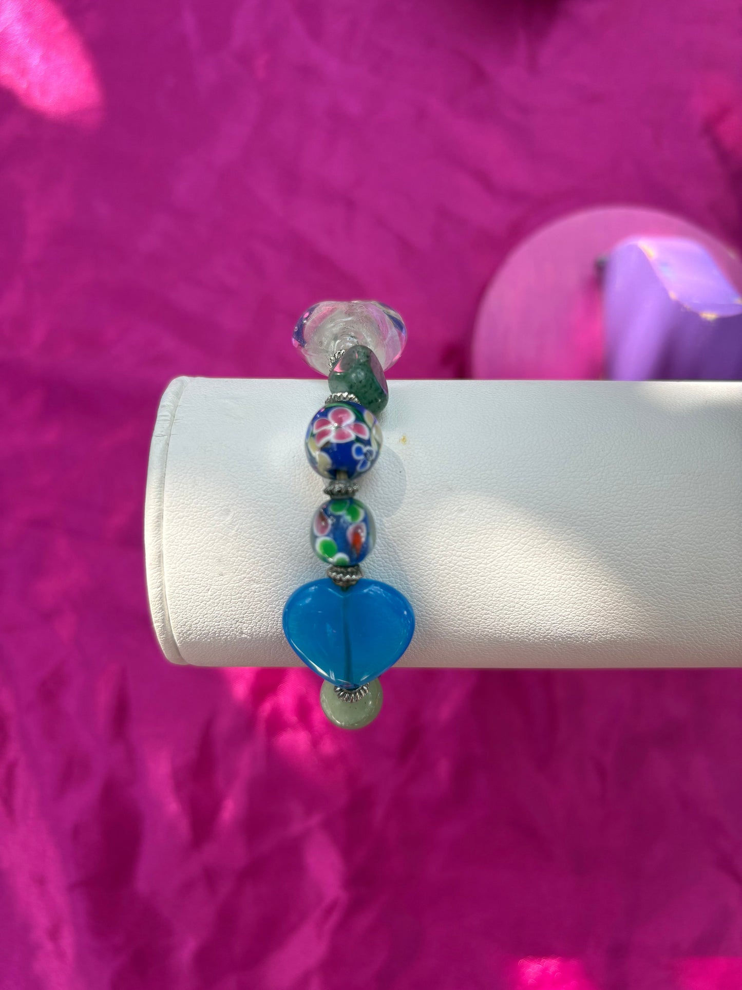 Beaded heart bracelet