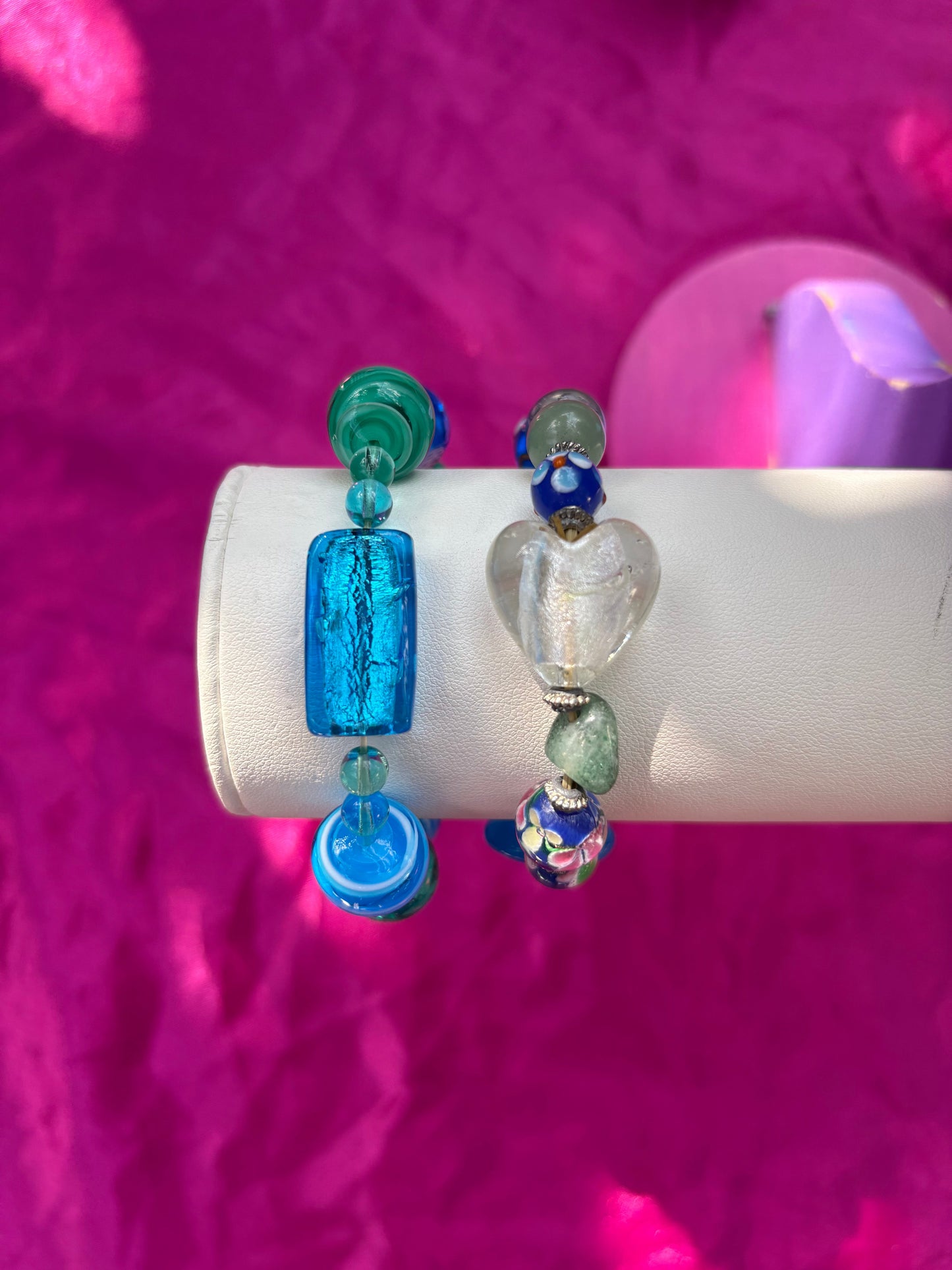 Teal beaded bracelet