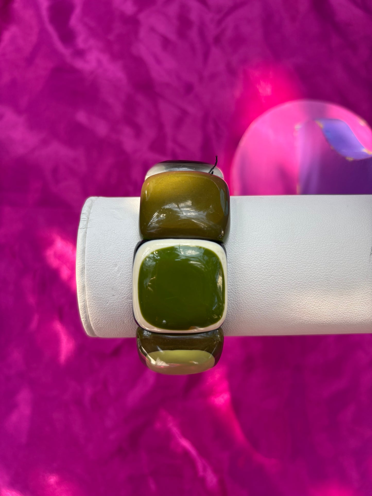 Green Square Retro Bracelet