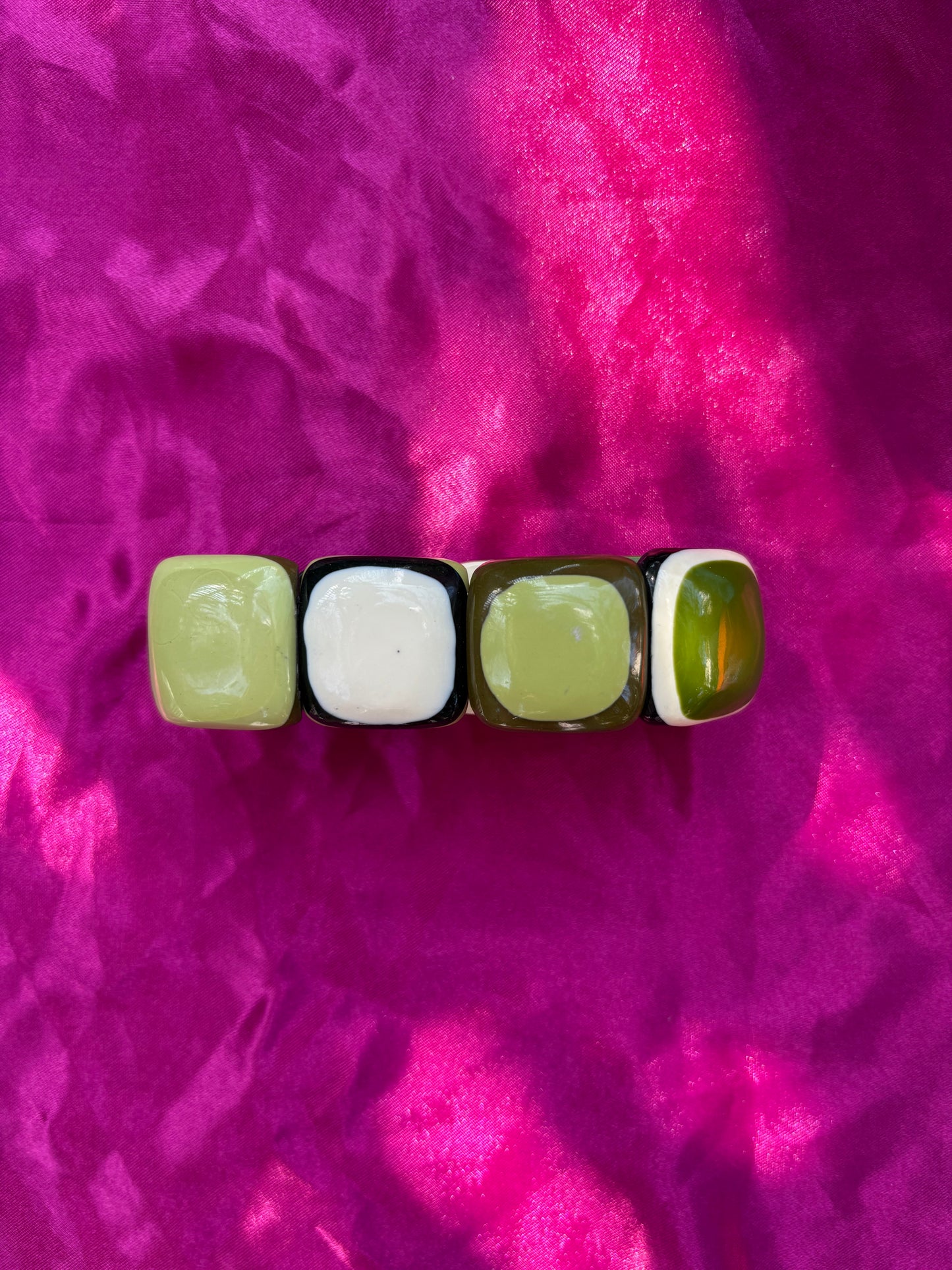 Green Square Retro Bracelet