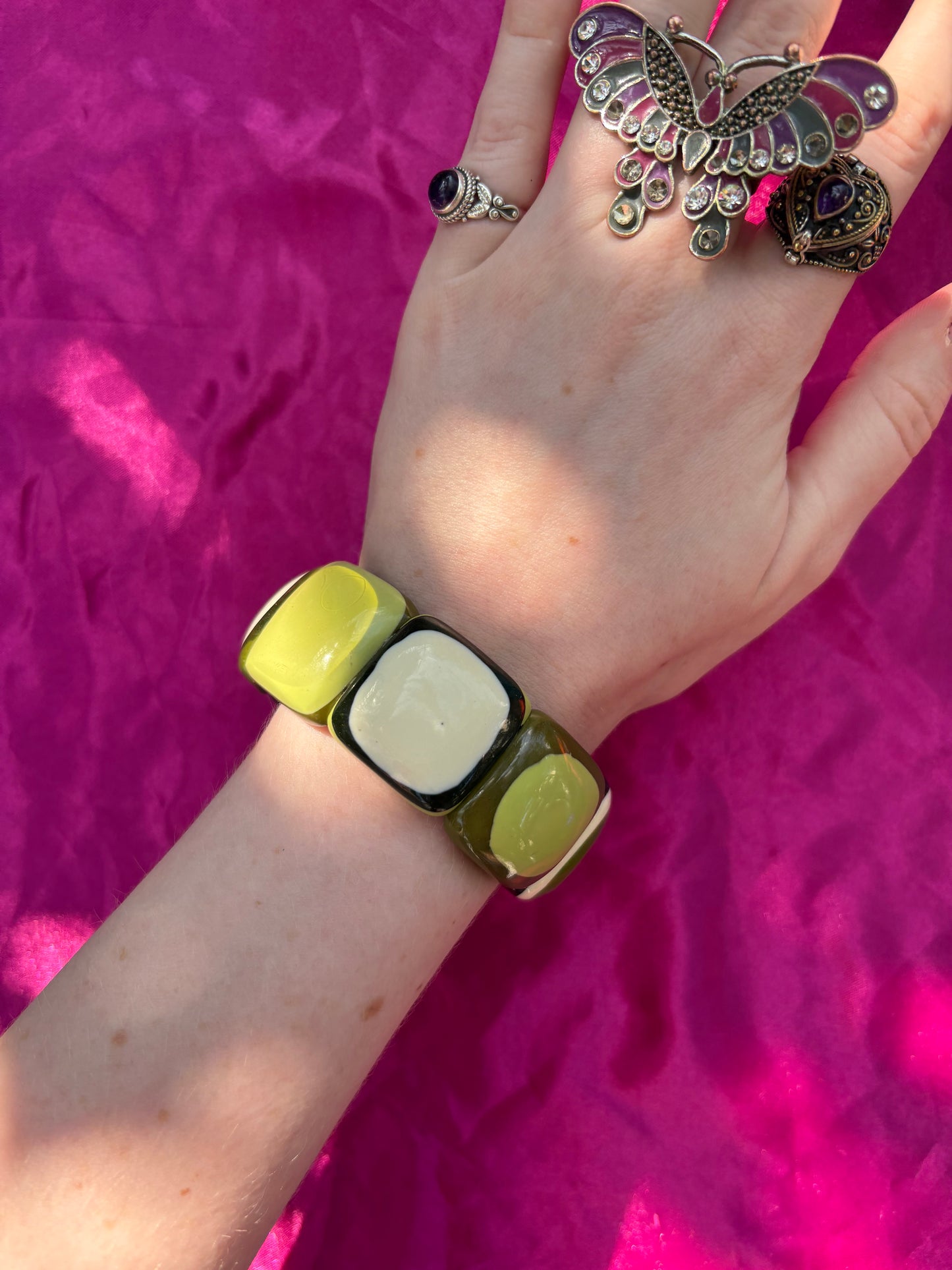 Green Square Retro Bracelet