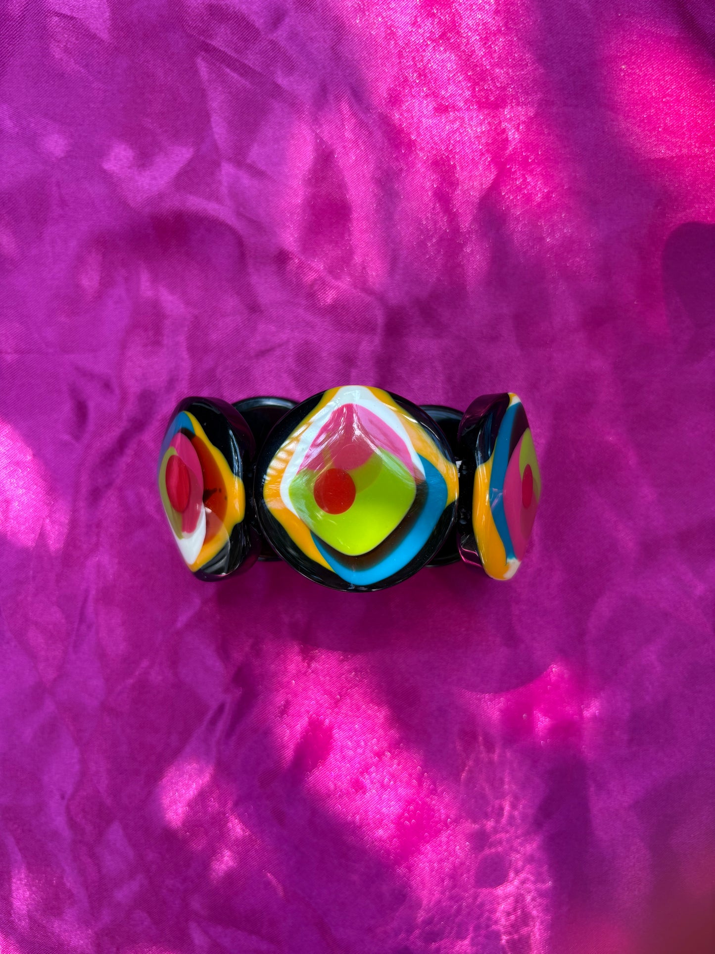 Colorful Glass Spiral Bracelet