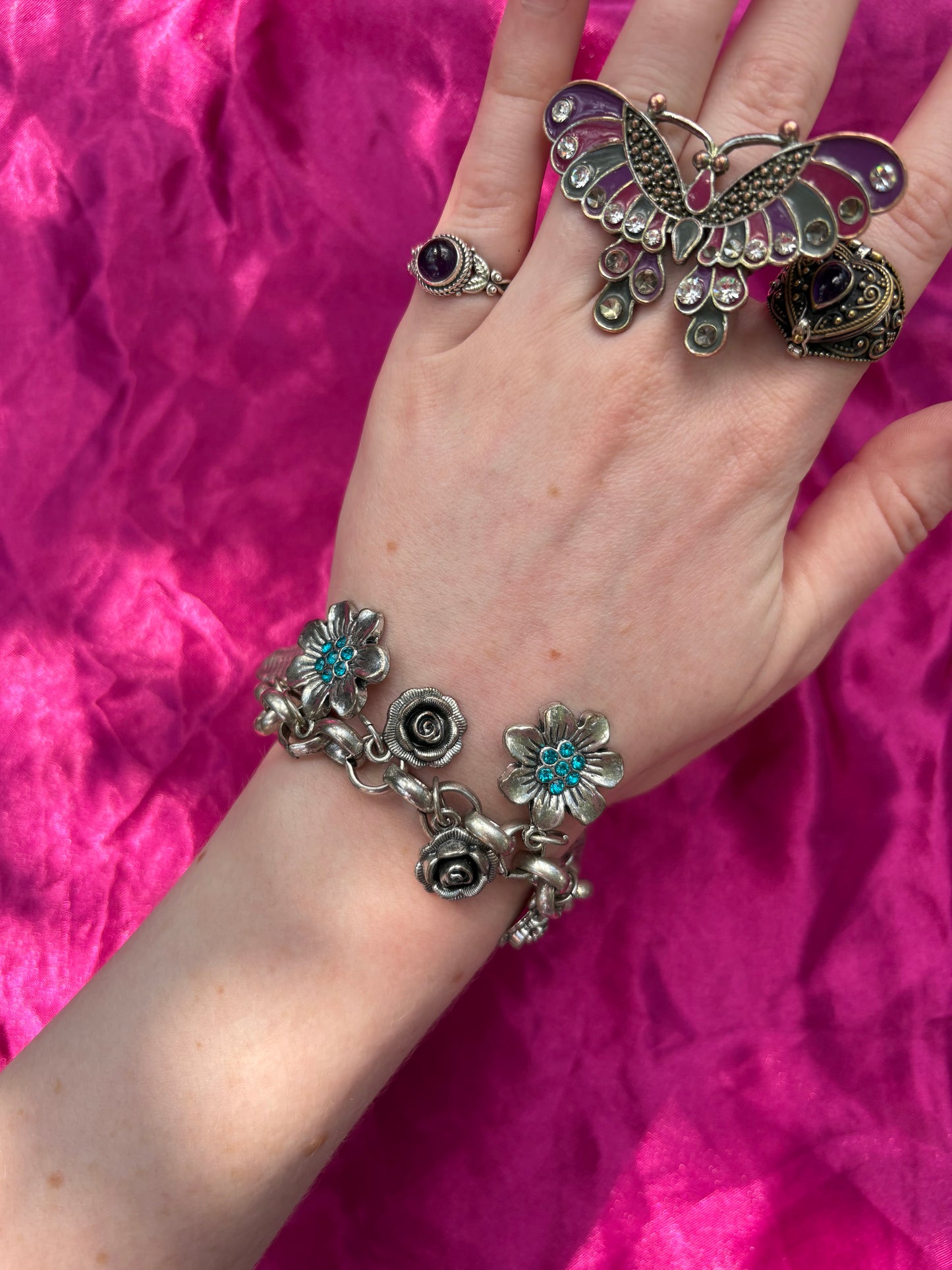 Floral Charm Bracelet