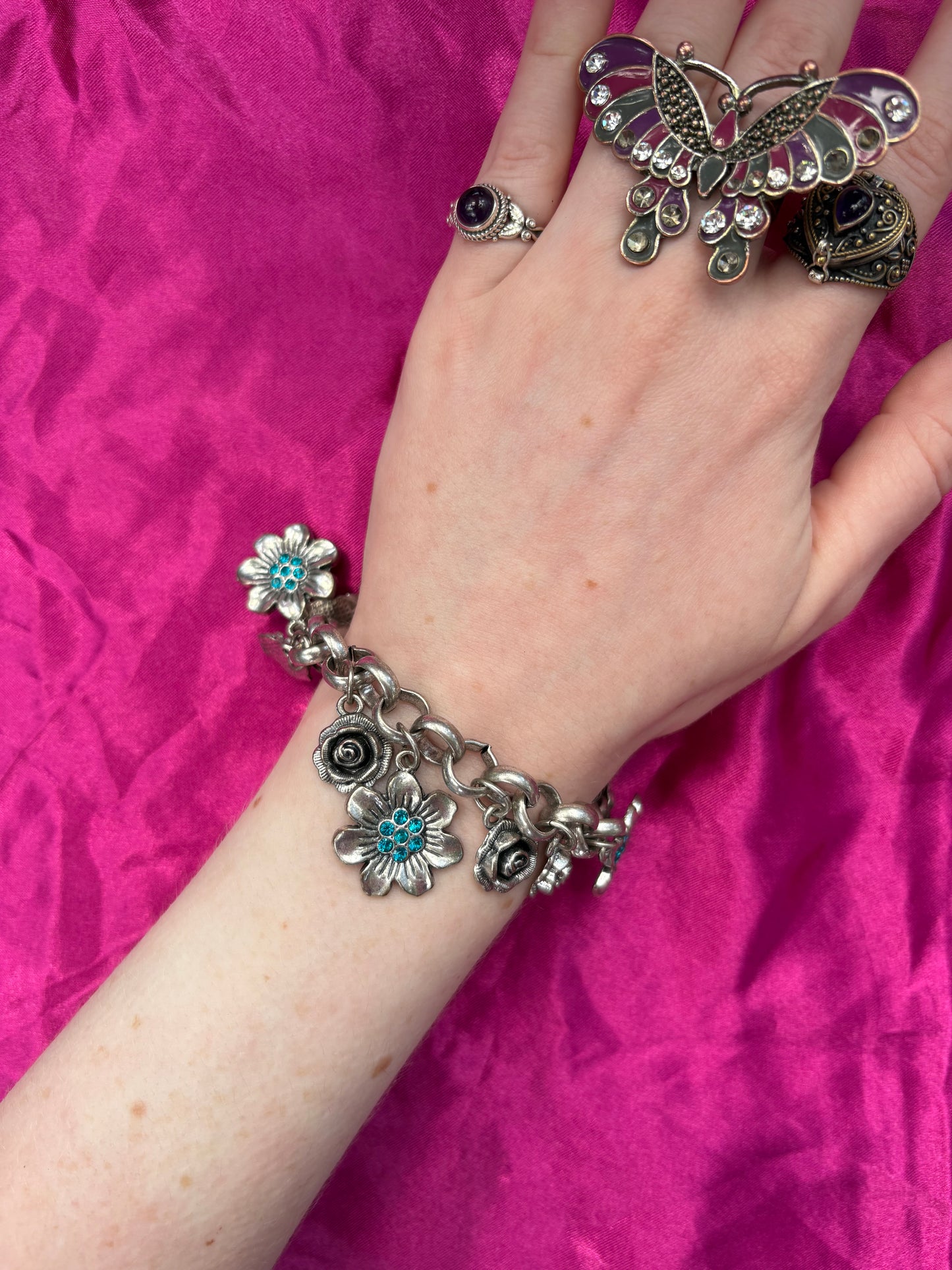 Floral Charm Bracelet