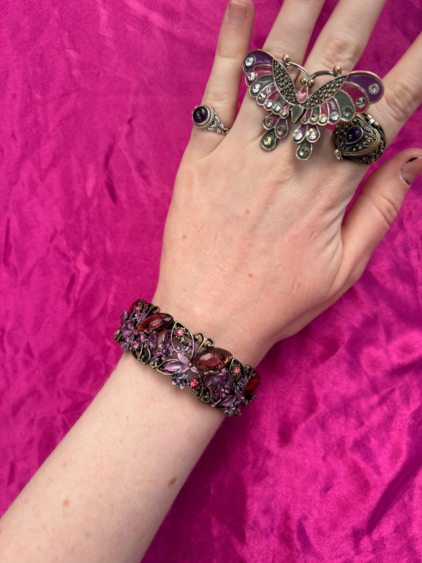 Butterfly snap bracelet
