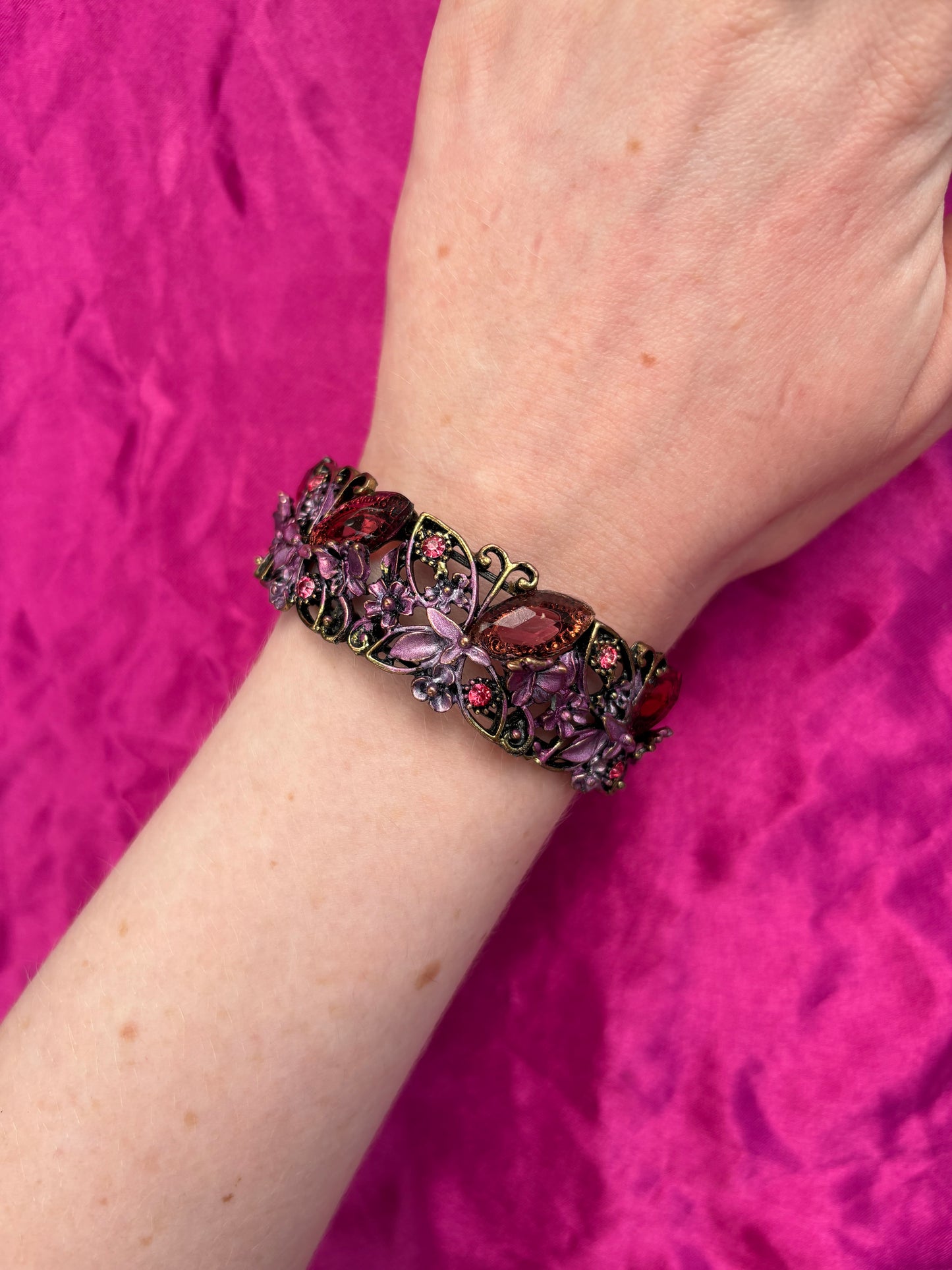 Butterfly snap bracelet
