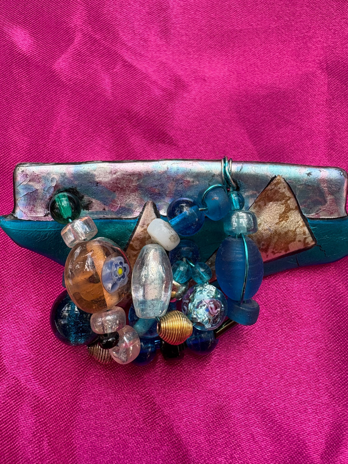 Unique Beaded Brooch