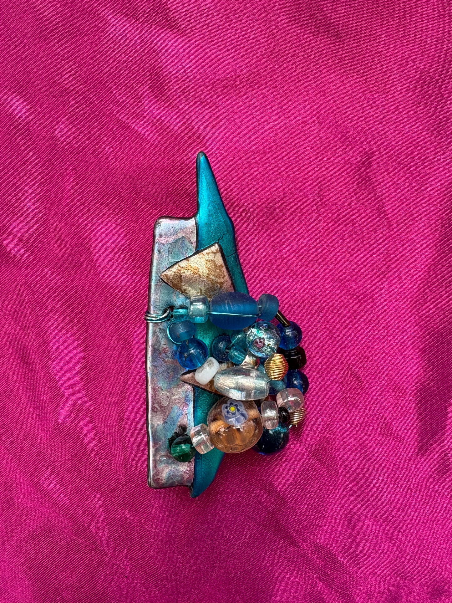 Unique Beaded Brooch