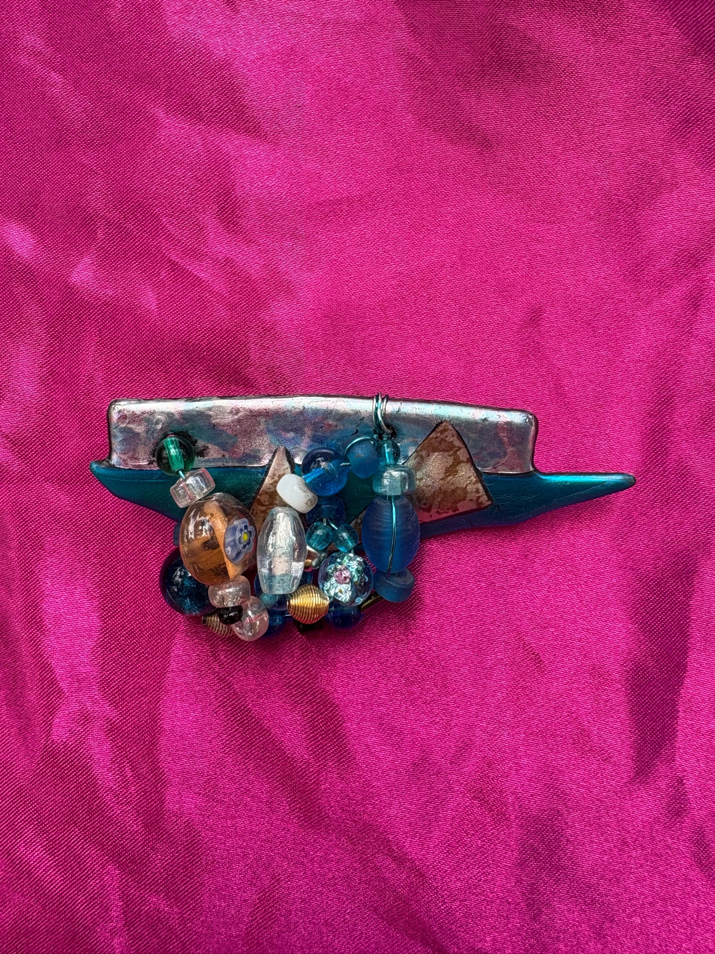 Unique Beaded Brooch