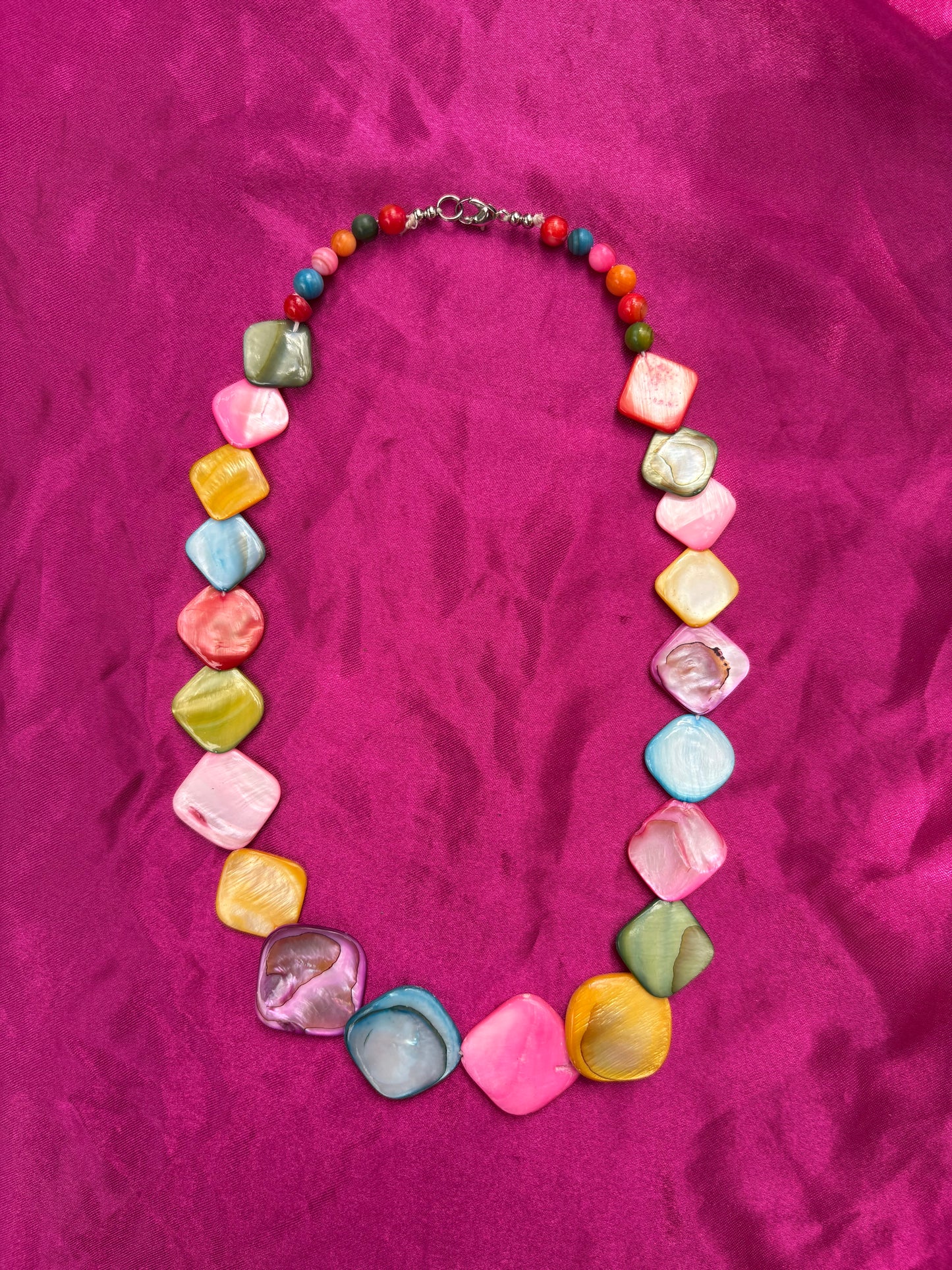 Rainbow Tile Necklace