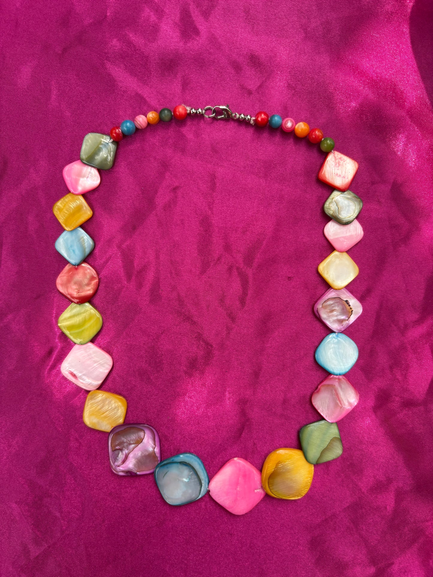 Rainbow Tile Necklace