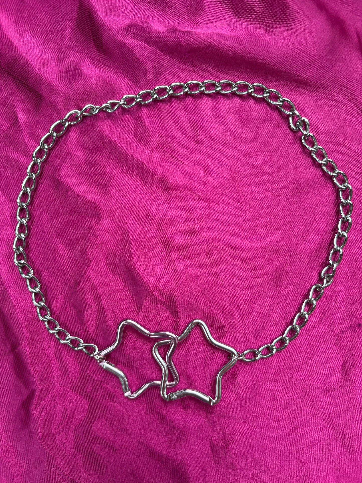 Interlocked Star Carabiner Necklace