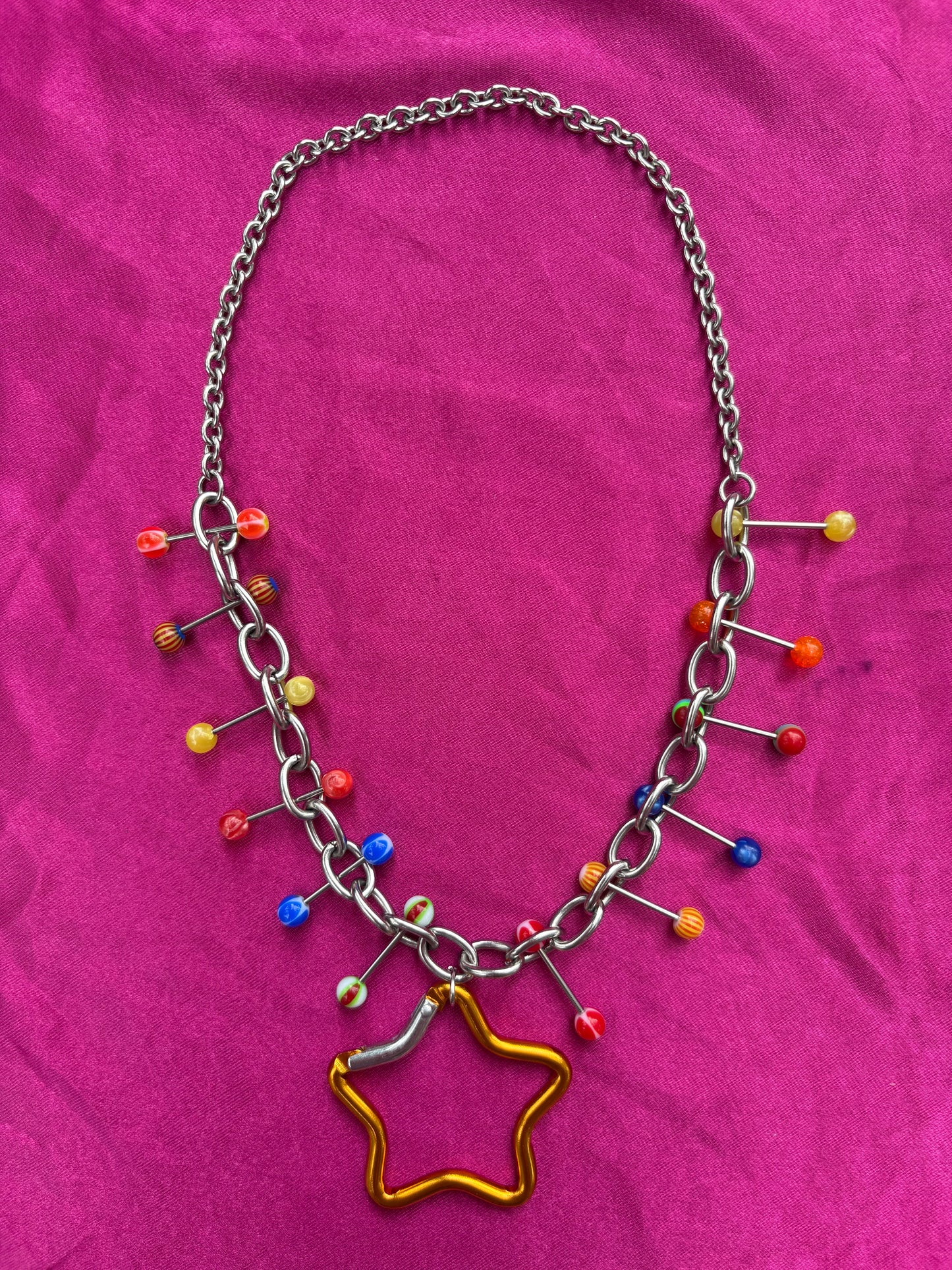 Circus Star Carabiner Piercing Necklace