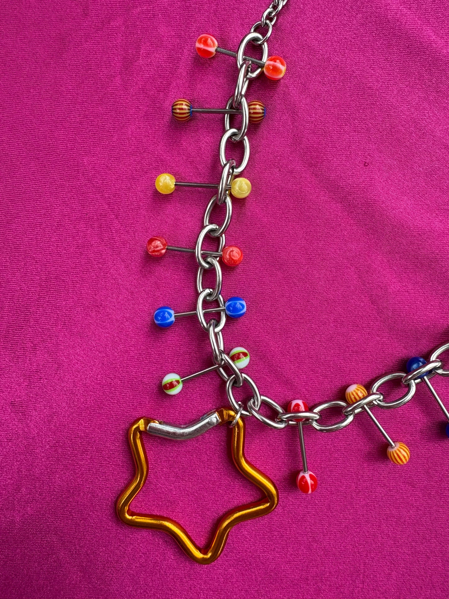 Circus Star Carabiner Piercing Necklace