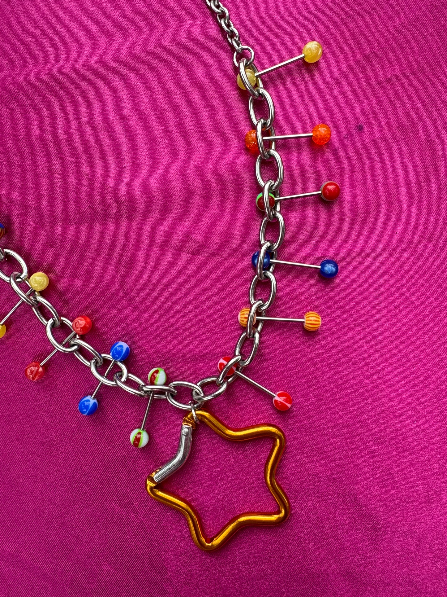 Circus Star Carabiner Piercing Necklace