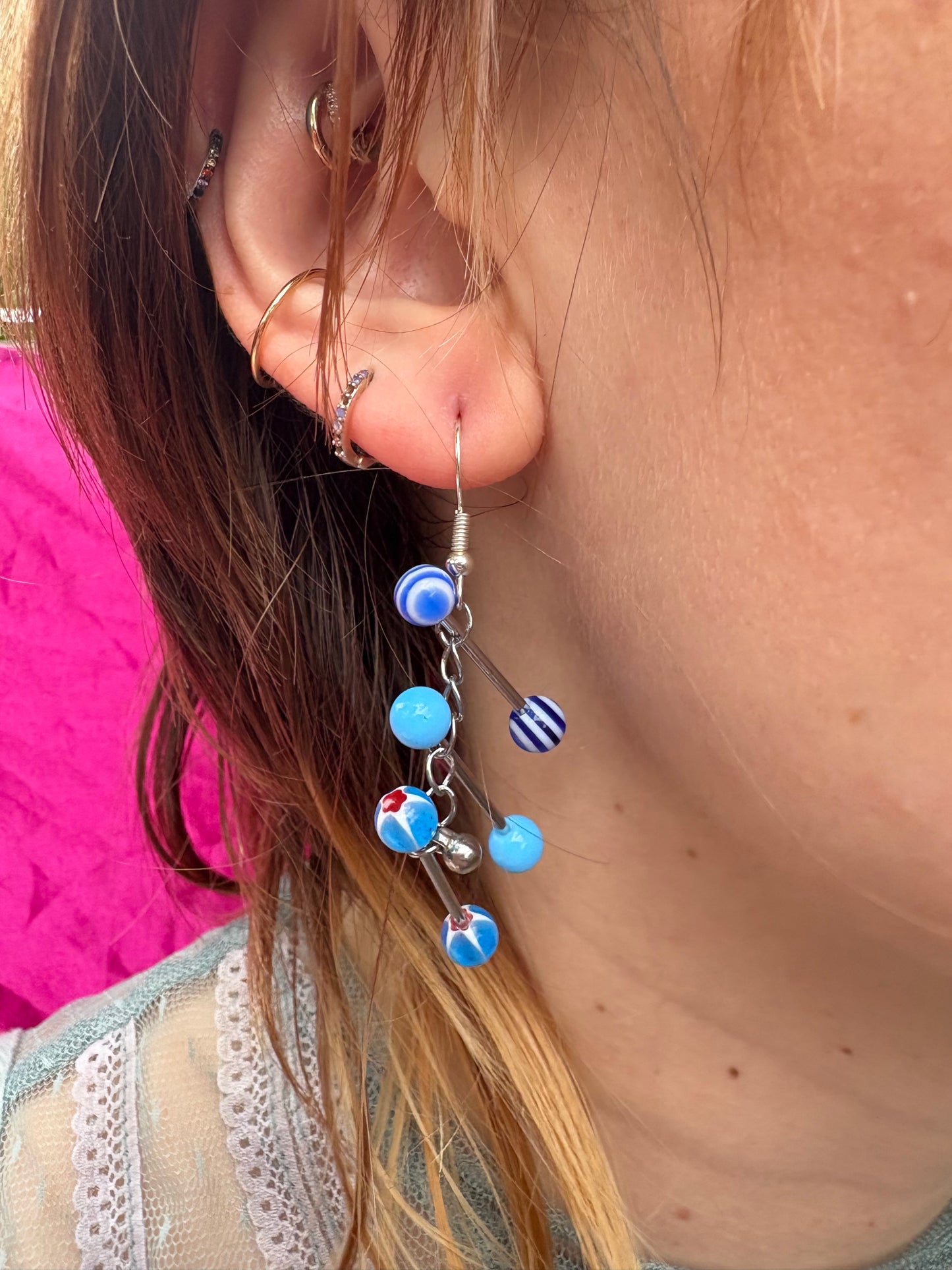 Lapis Piercing Earring
