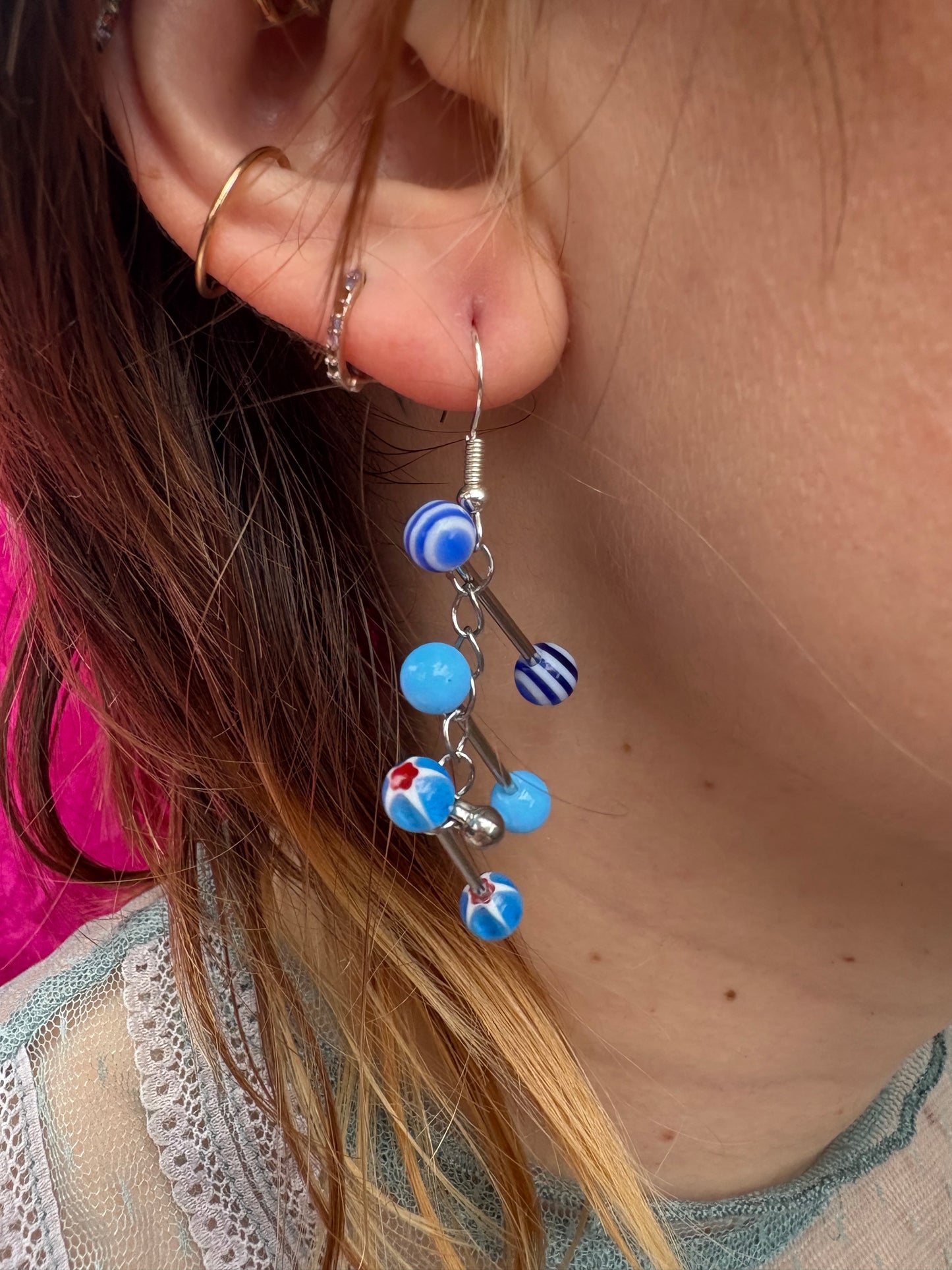 Lapis Piercing Earring