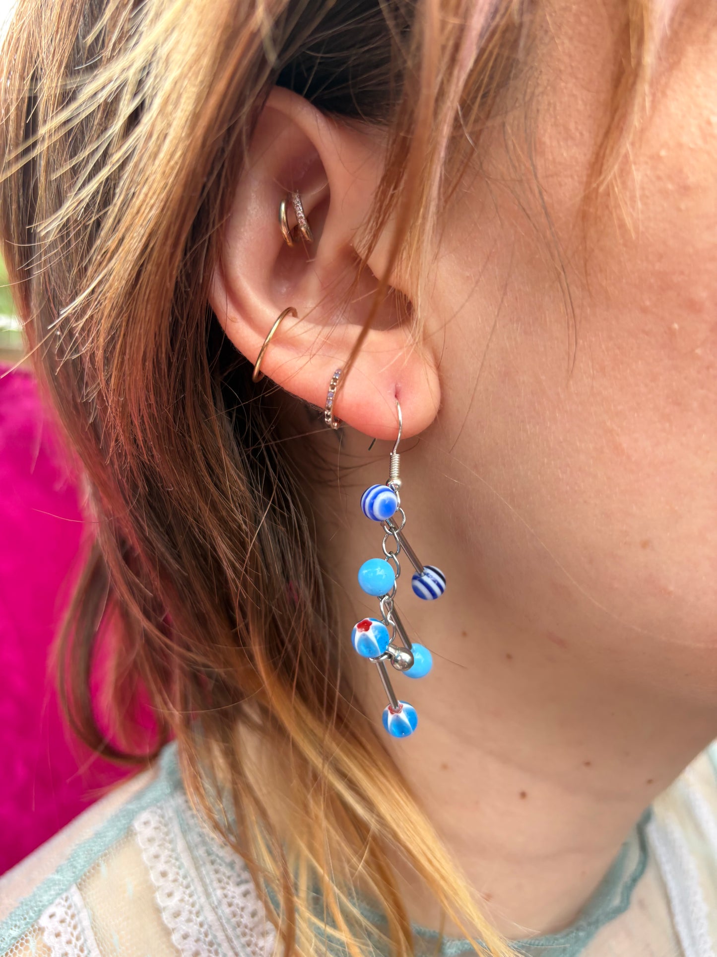 Lapis Piercing Earring
