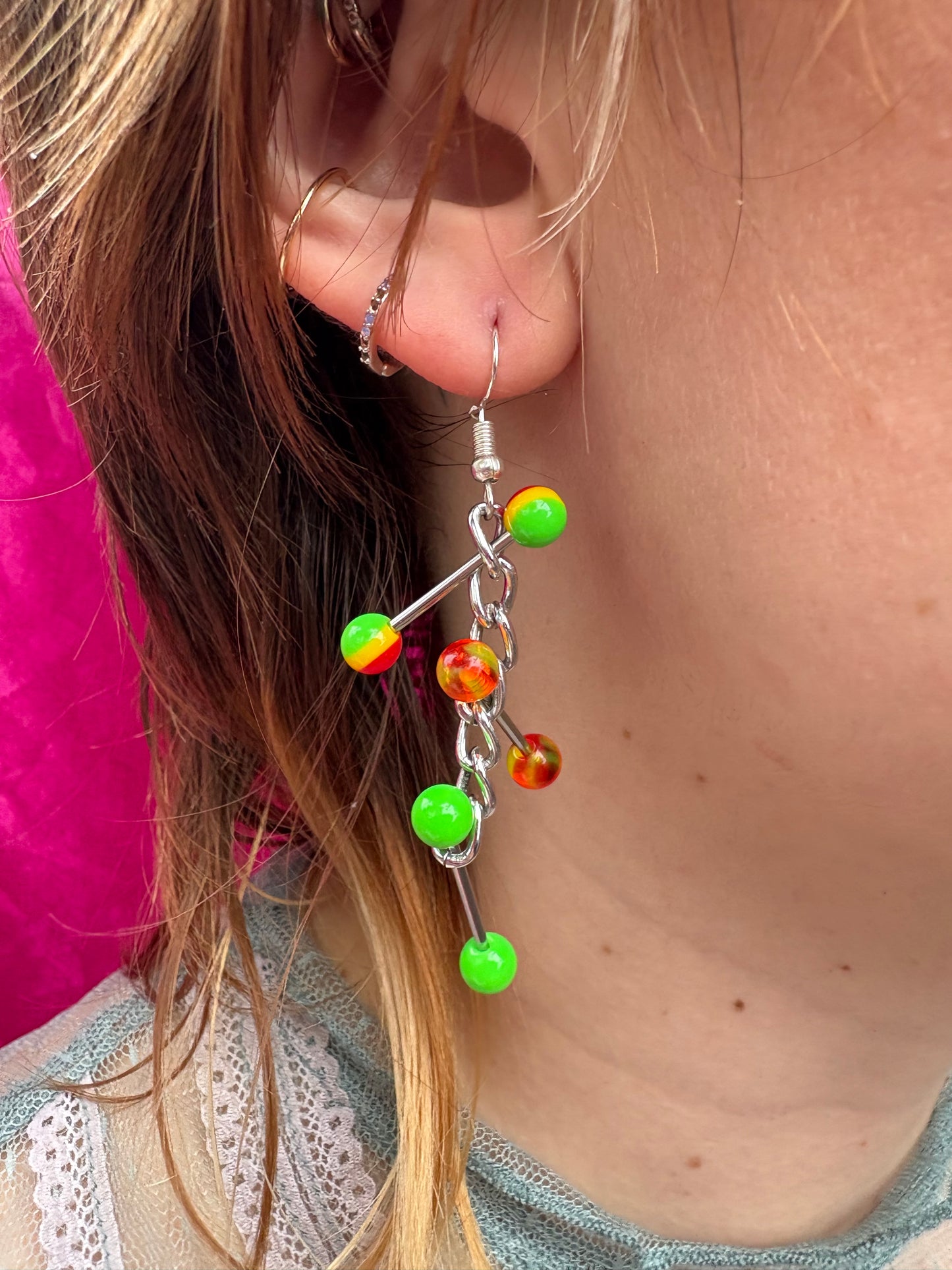 Jungle piercing earring