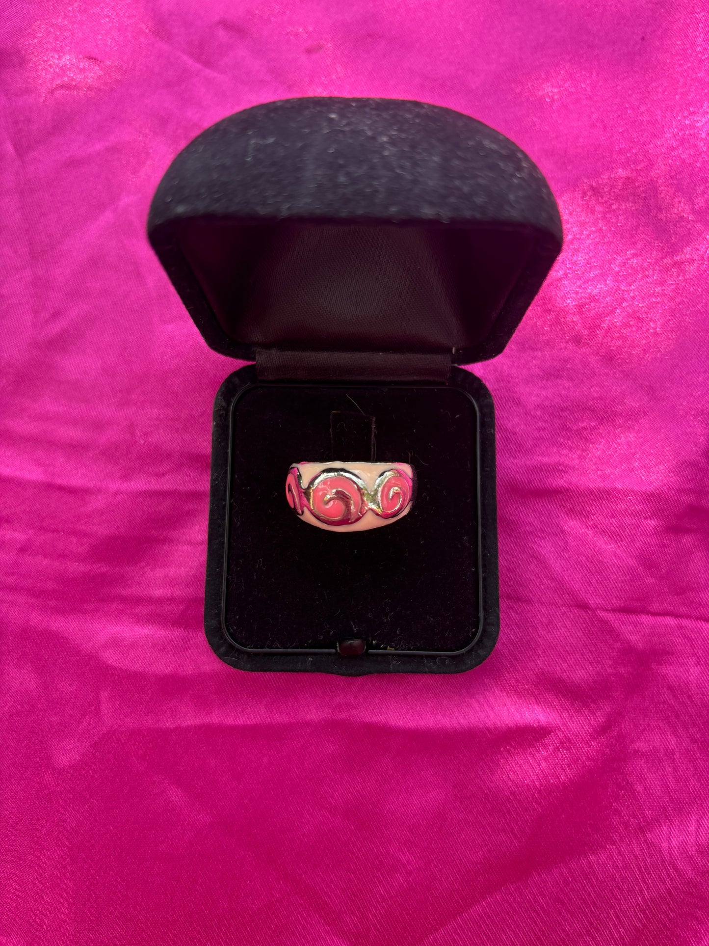 Pink Swirl Ring