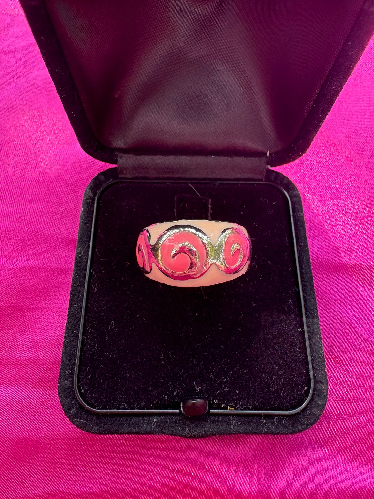 Pink Swirl Ring
