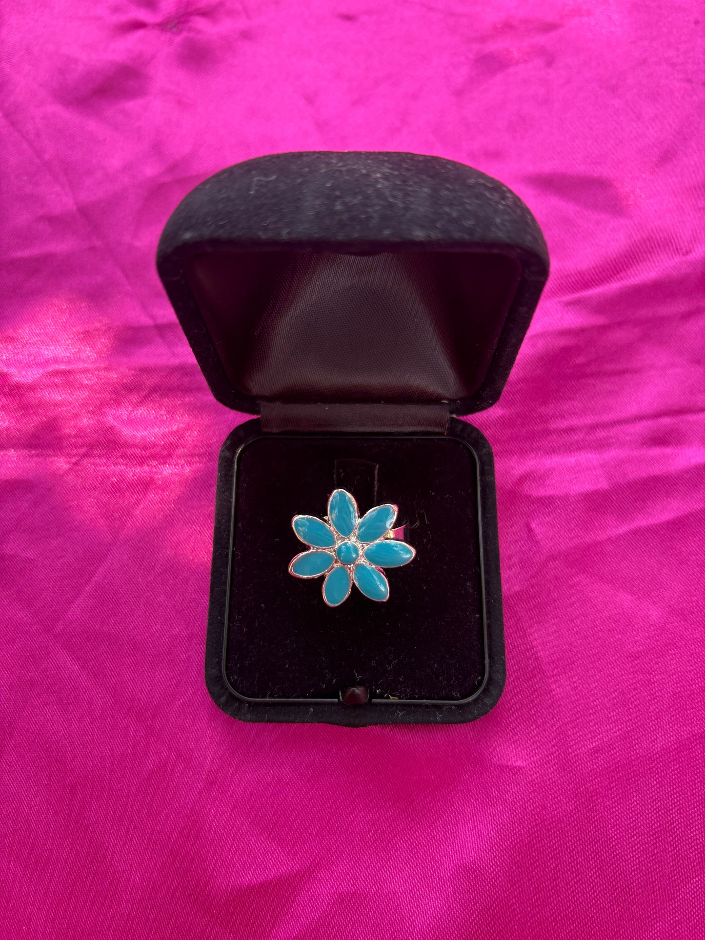 Blue Flower Ring