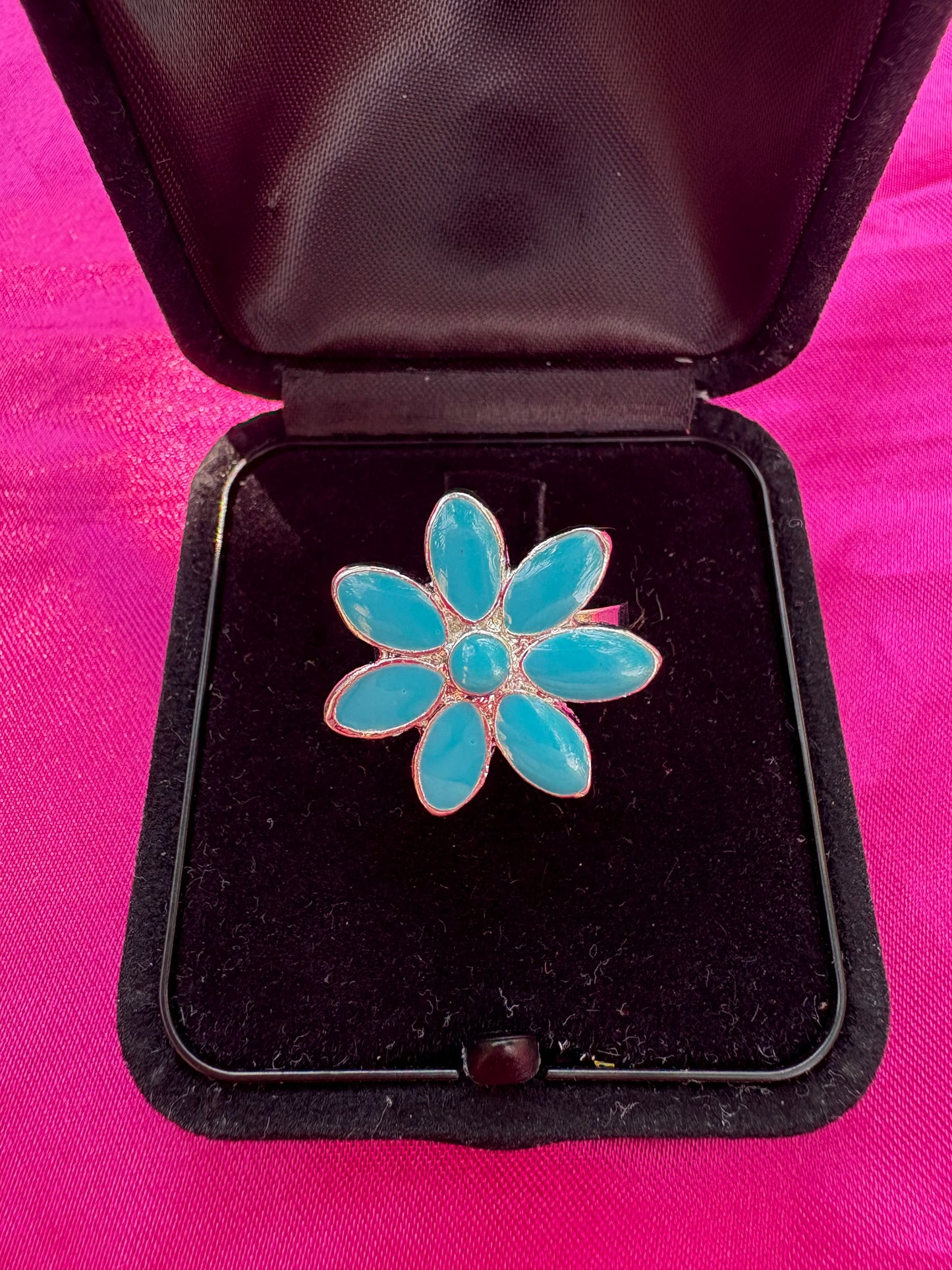 Blue Flower Ring