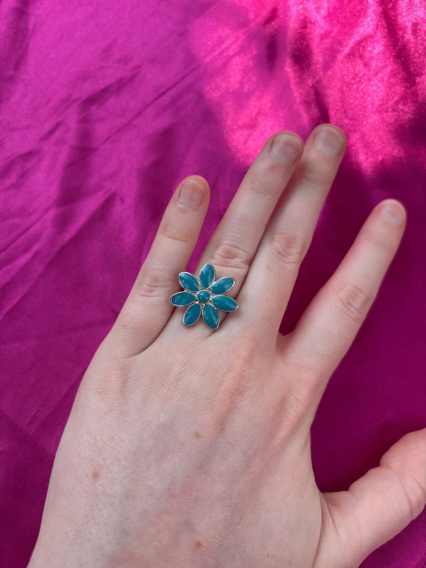 Blue Flower Ring