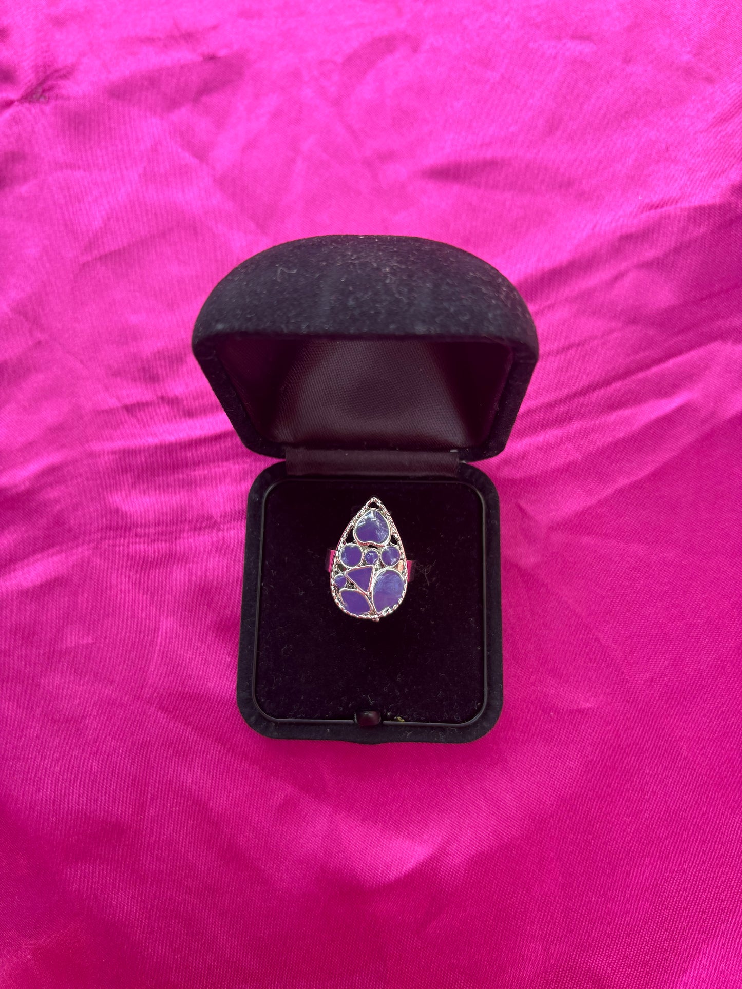 Purple Teardrop Ring