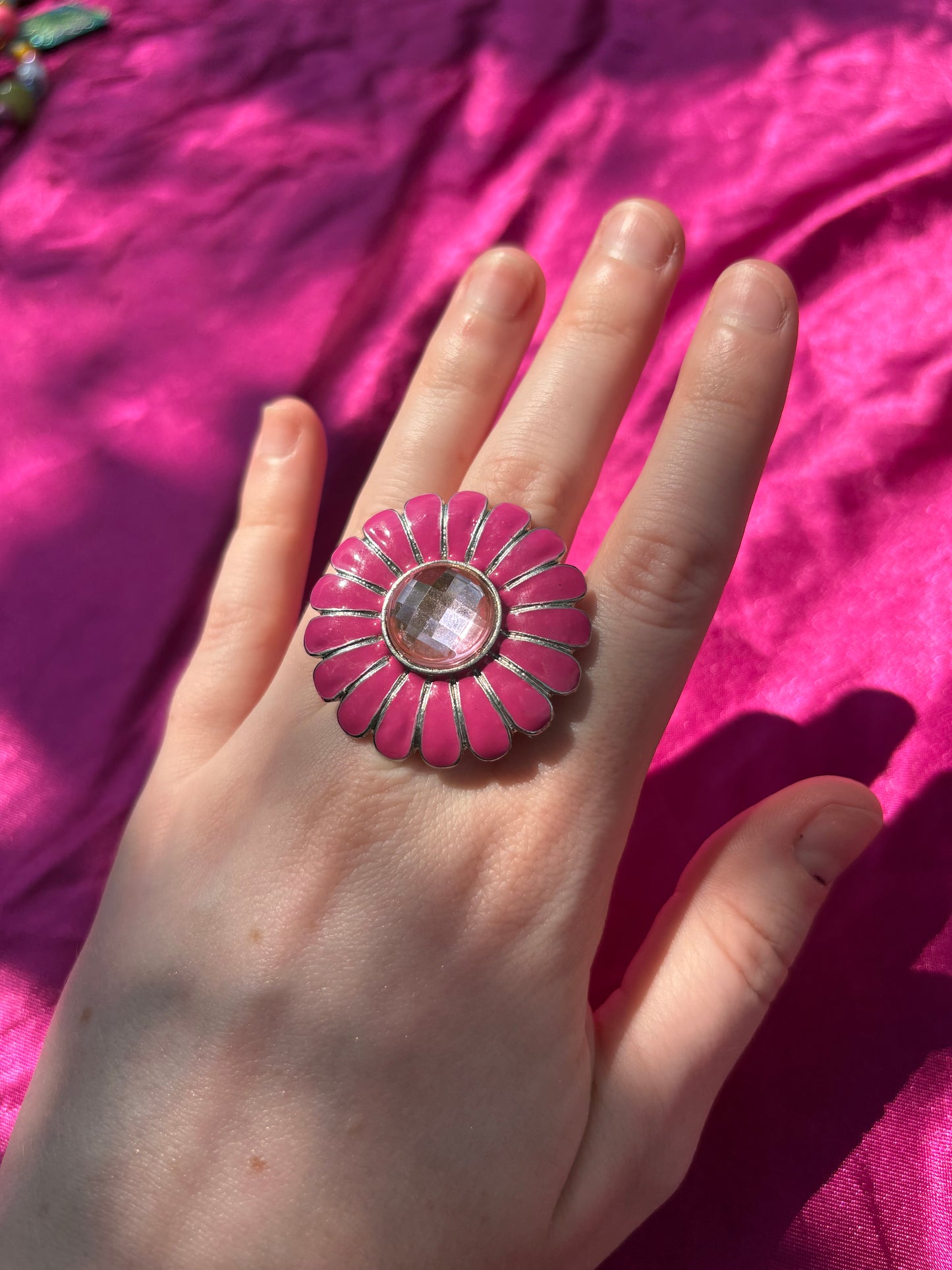 Pink Flower Ring