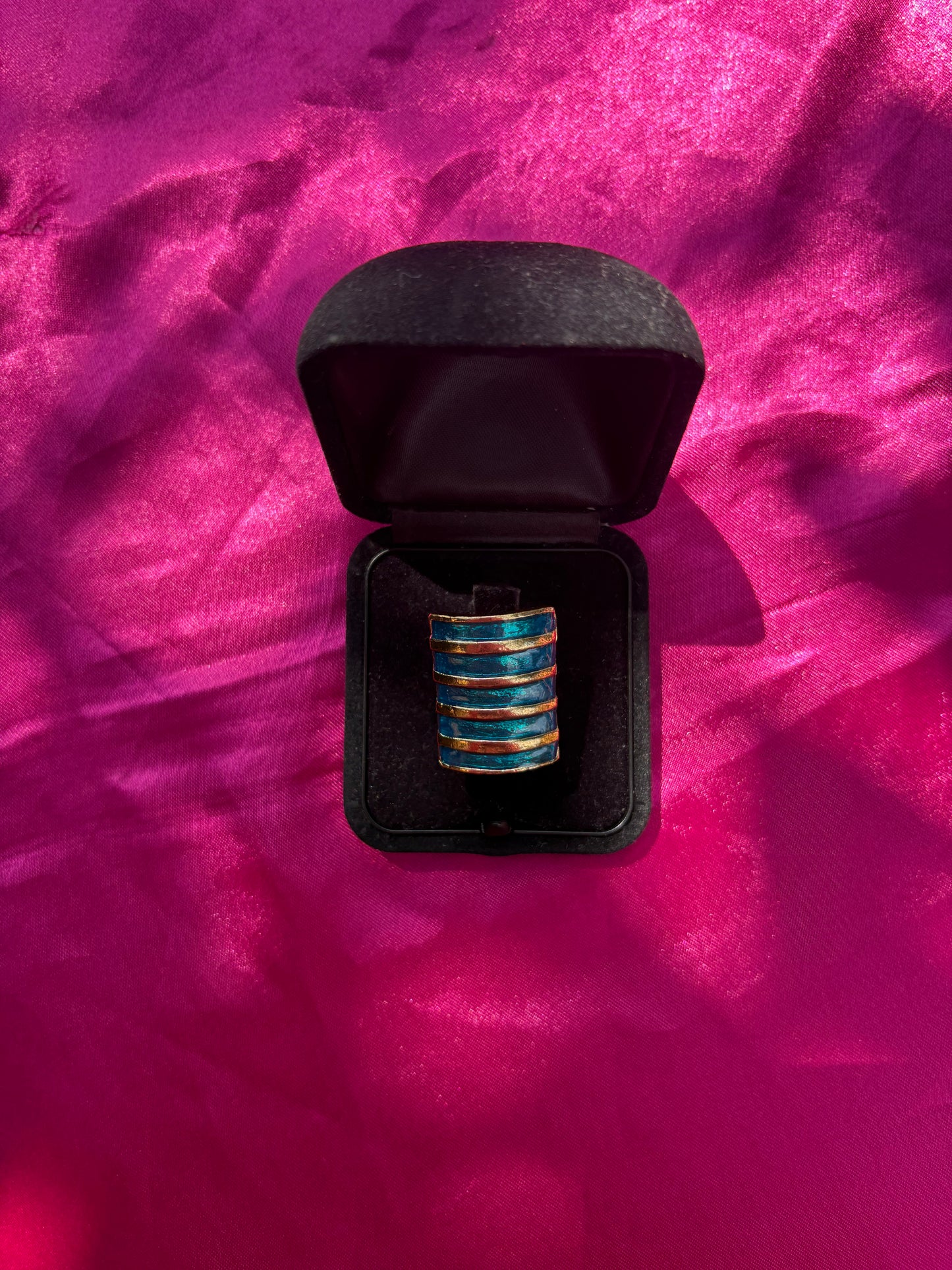 Blue Striped Ring
