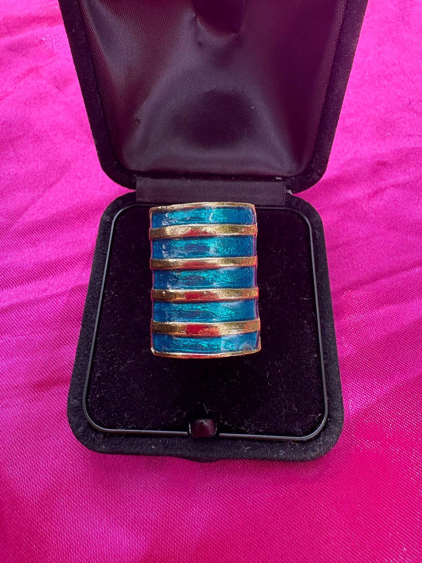 Blue Striped Ring