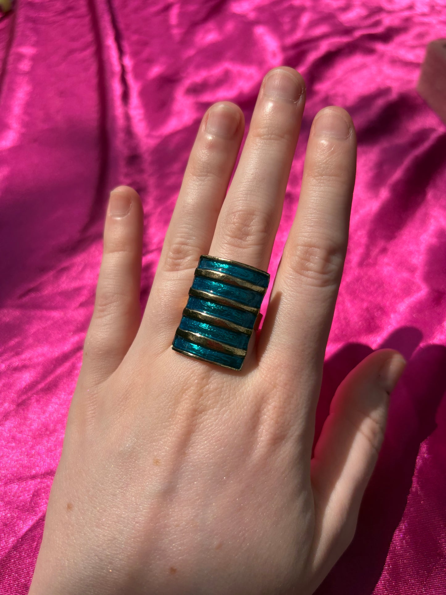 Blue Striped Ring
