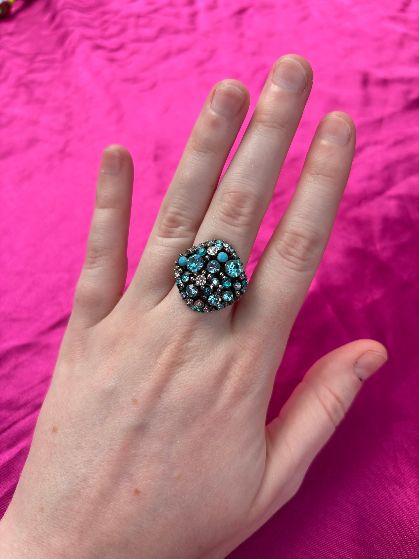 Rhinestoned Ring