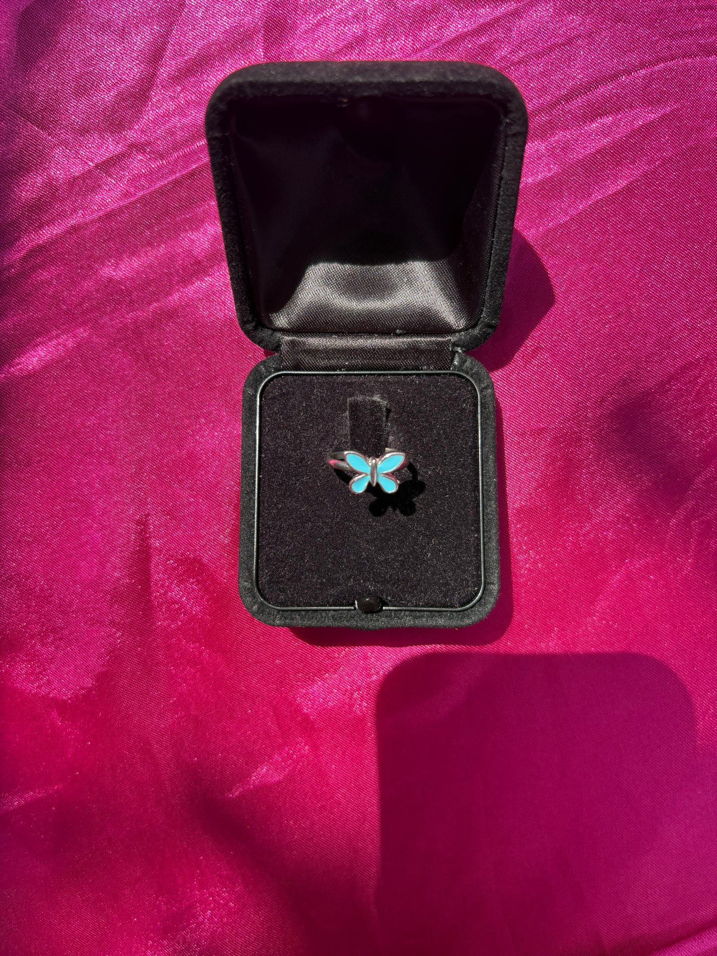 Blue Butterfly Ring