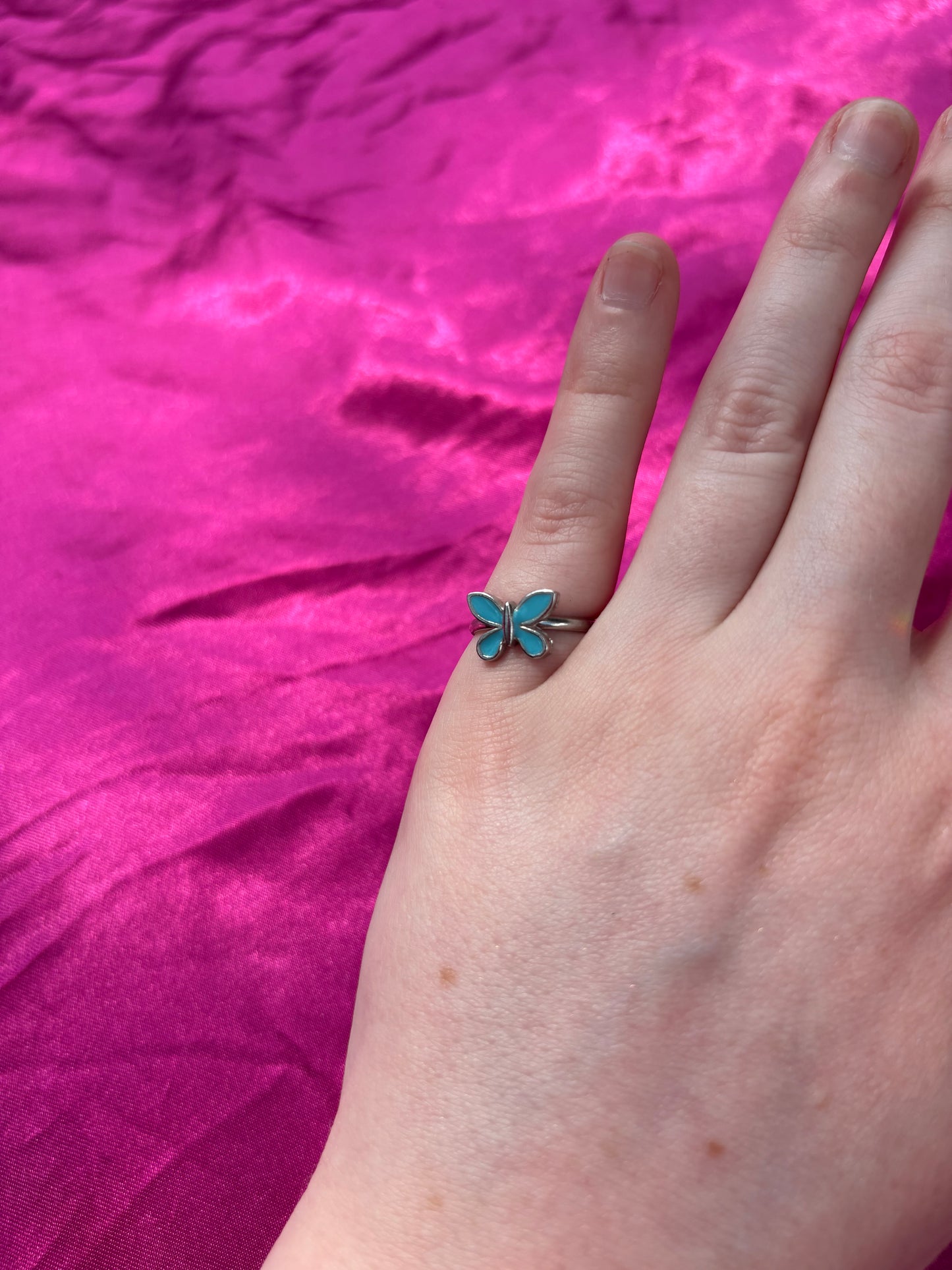 Blue Butterfly Ring