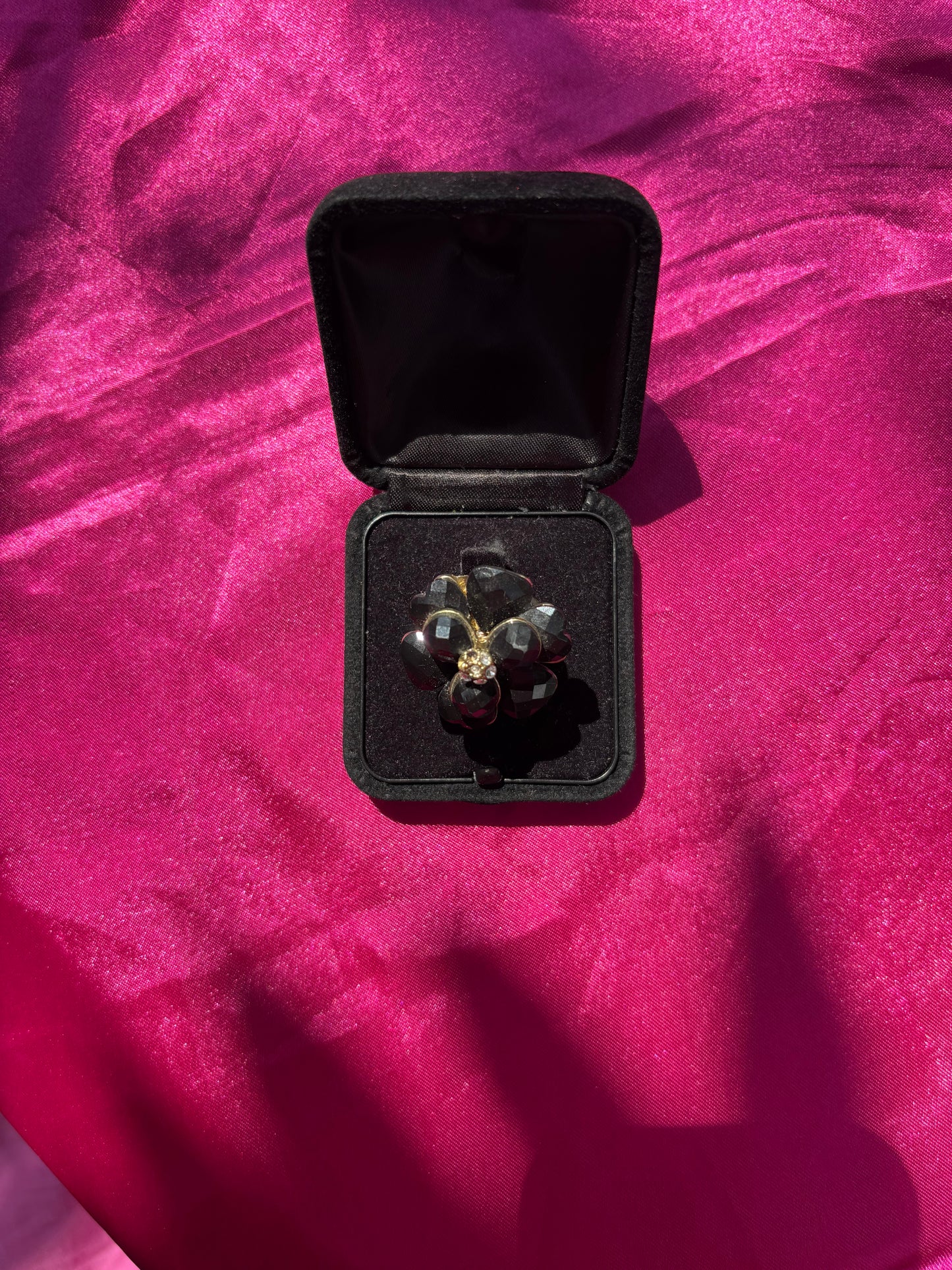 Black Pansy Ring