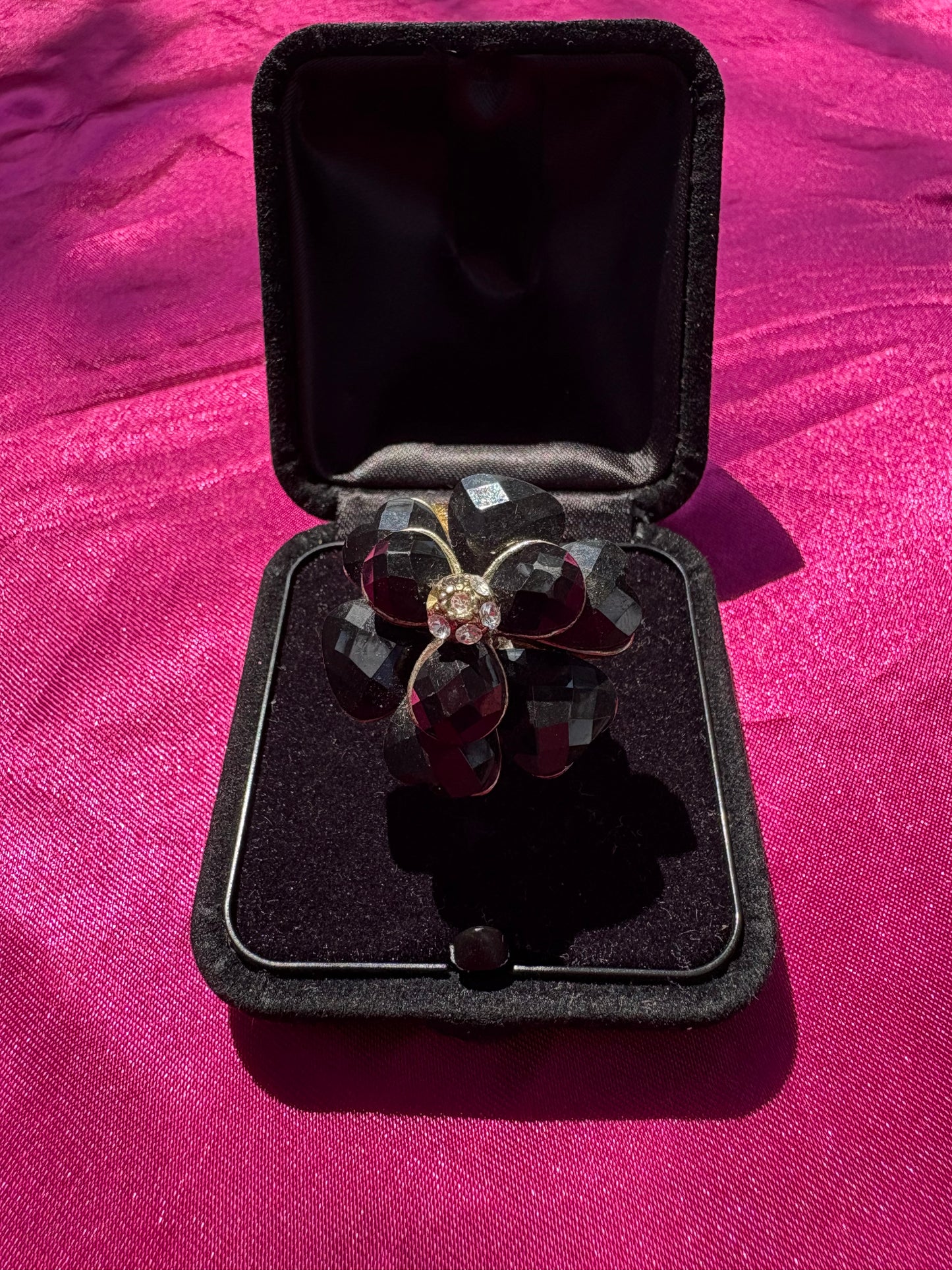 Black Pansy Ring