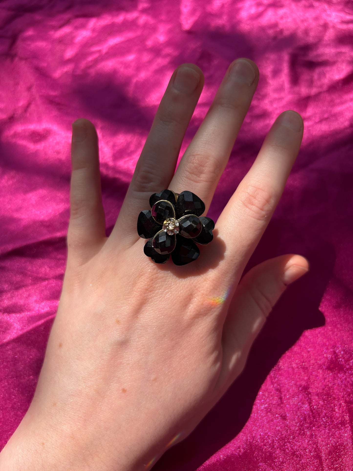 Black Pansy Ring