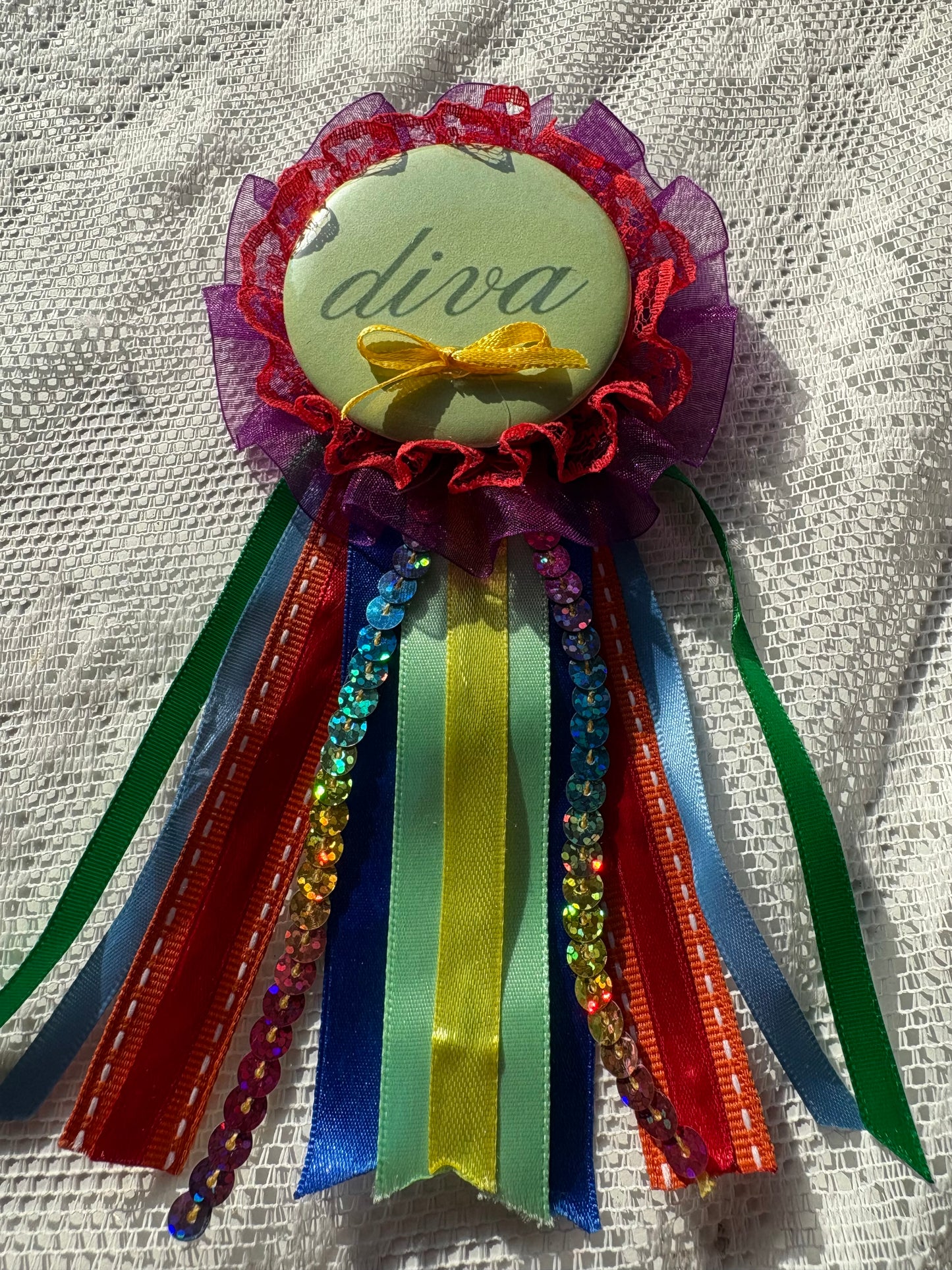 Rainbow Road Diva Rosette